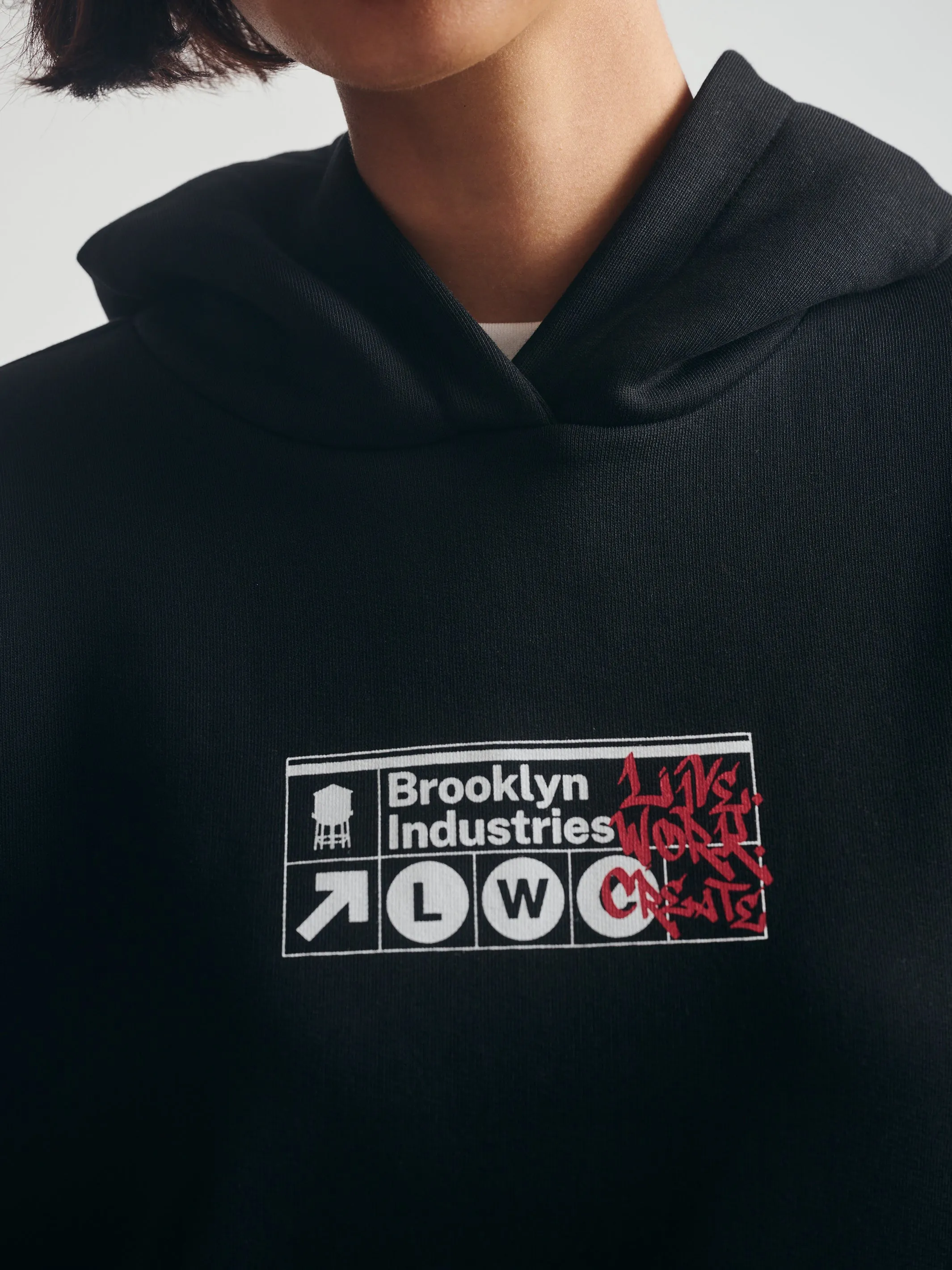 Women's Brooklyn Subway Hoodie in Black sold by Brooklyn Industries product image thumbnail 5