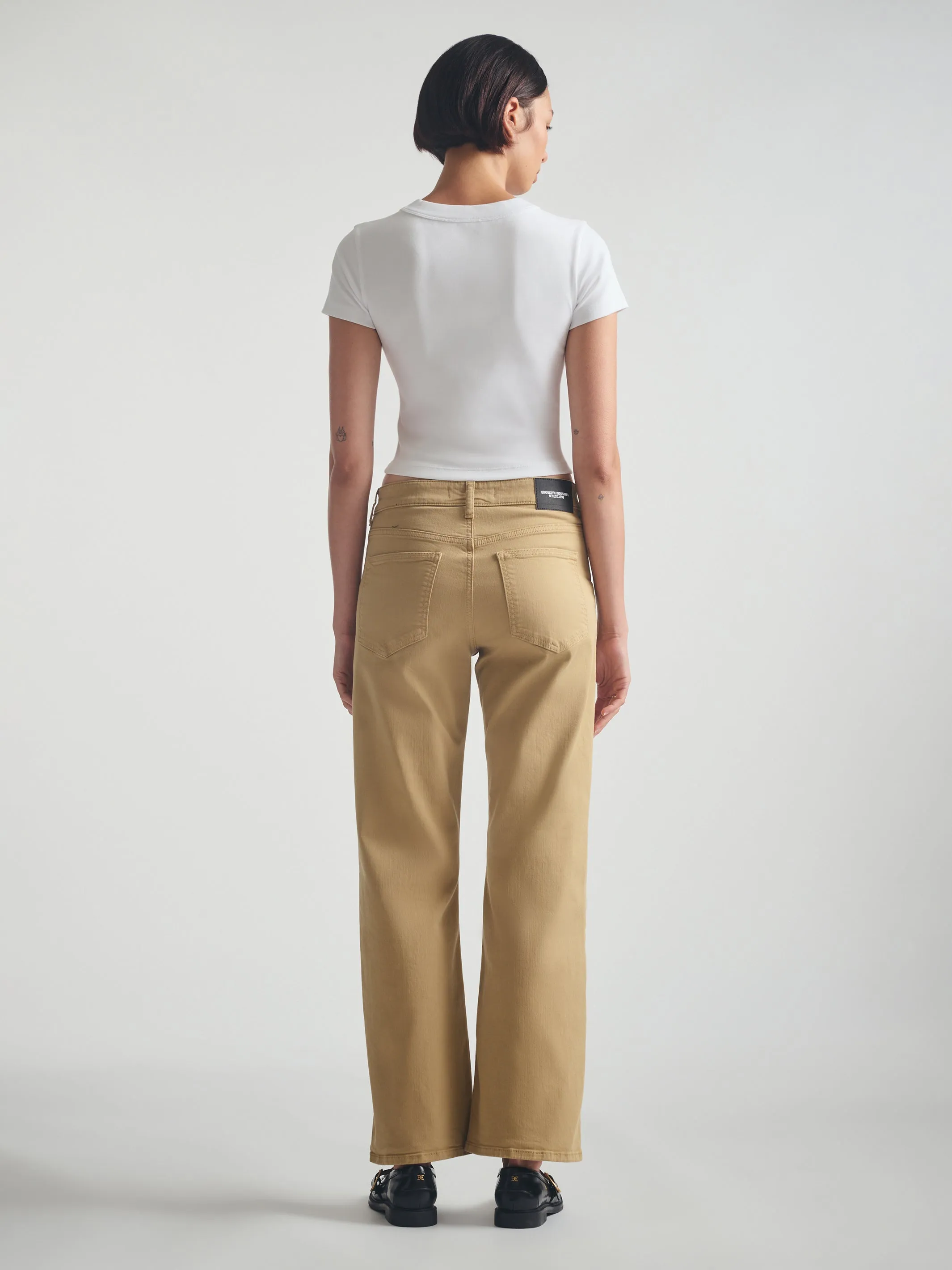 Women's Ribbed Cropped T-Shirt in White sold by Brooklyn Industries product image thumbnail 2