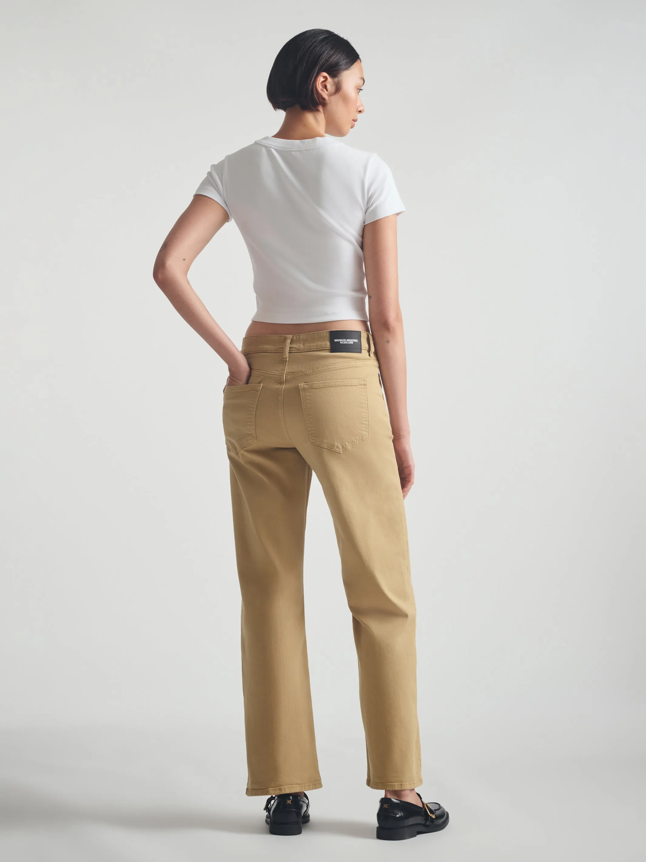 Women's Ribbed Cropped T-Shirt in White sold by Brooklyn Industries product image thumbnail 4