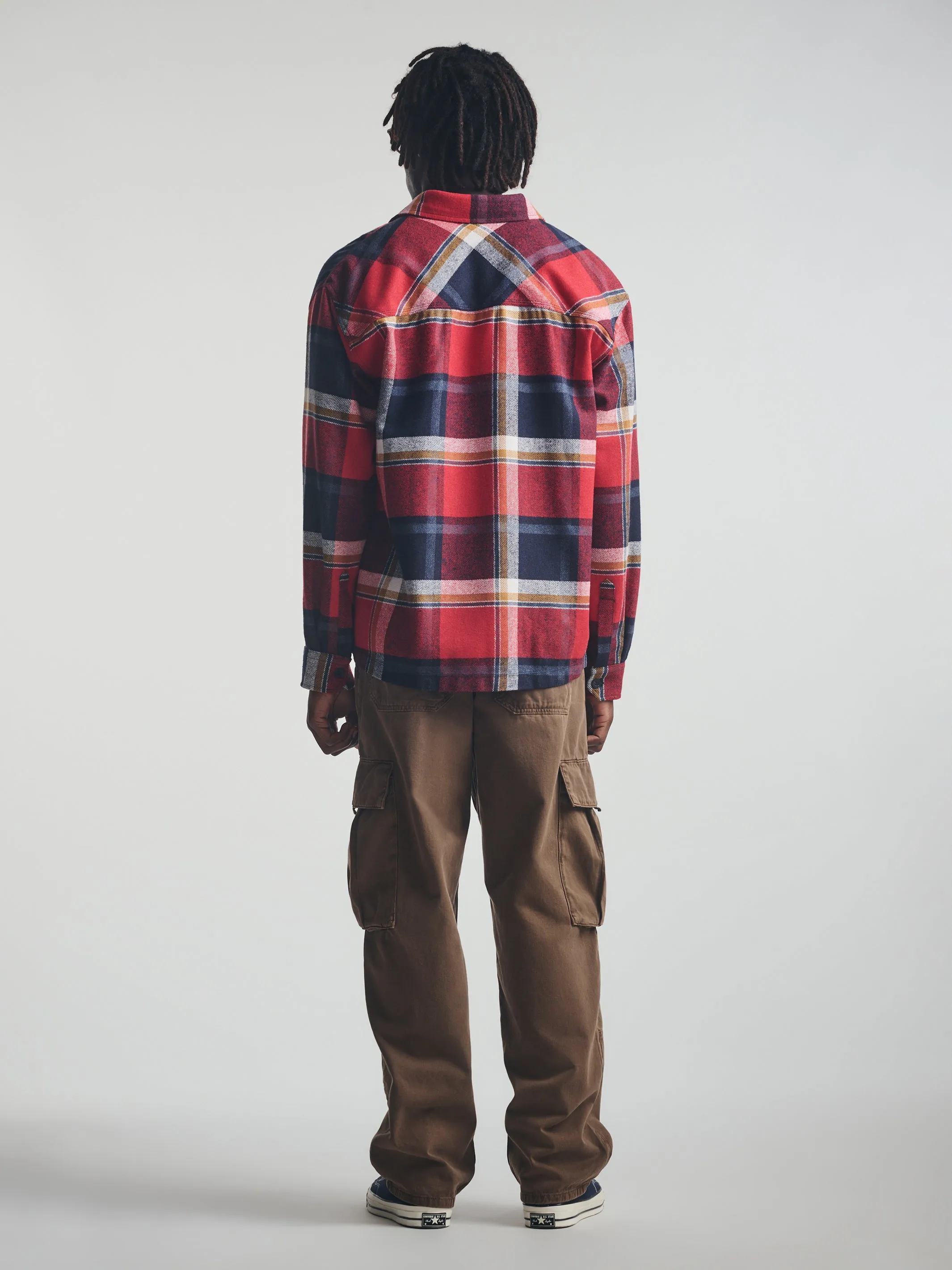 Men's Plaid Overshirt in Red Check sold by Brooklyn Industries product image thumbnail 2