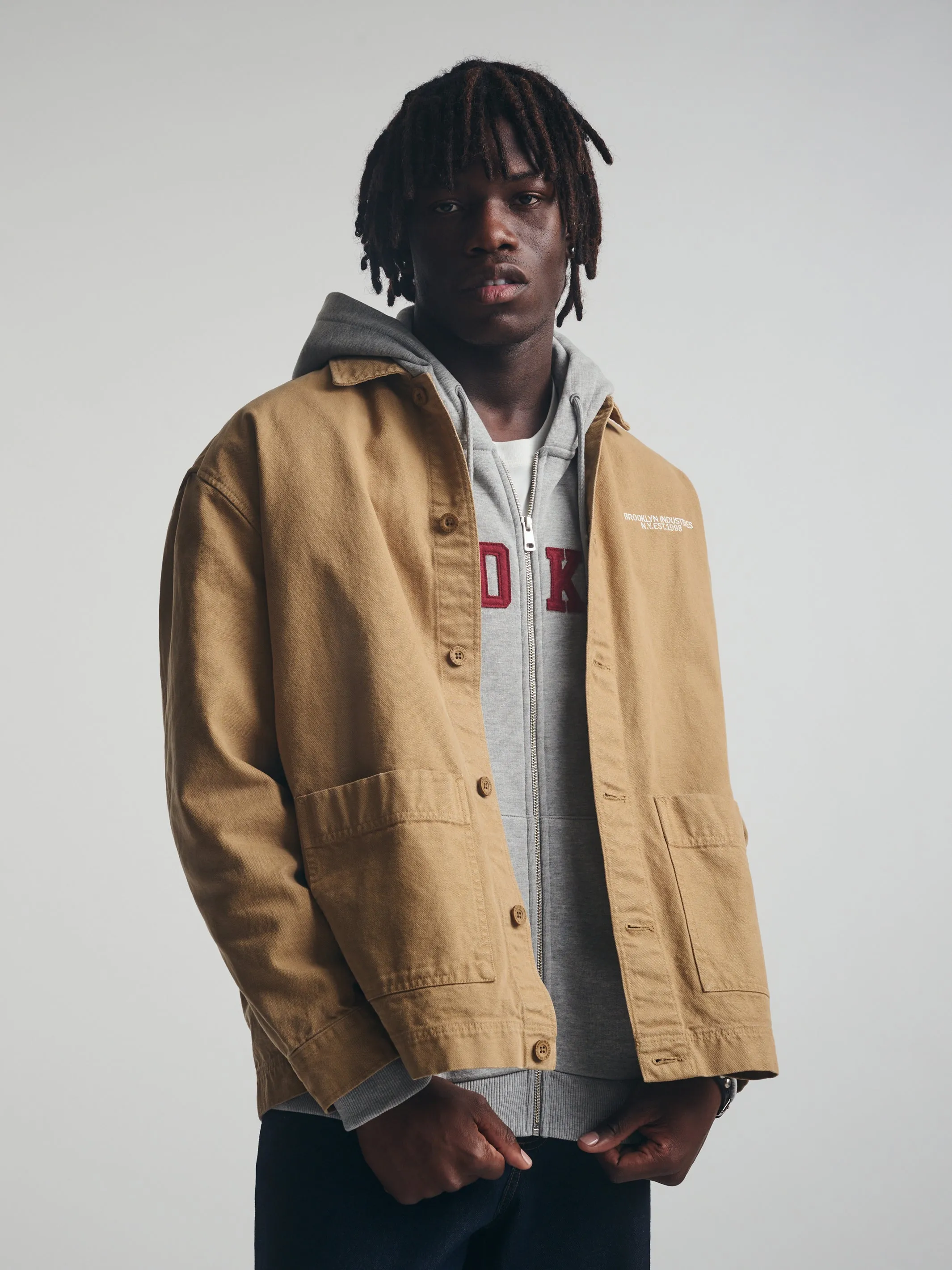 Men's Shacket In Kelp sold by Brooklyn Industries