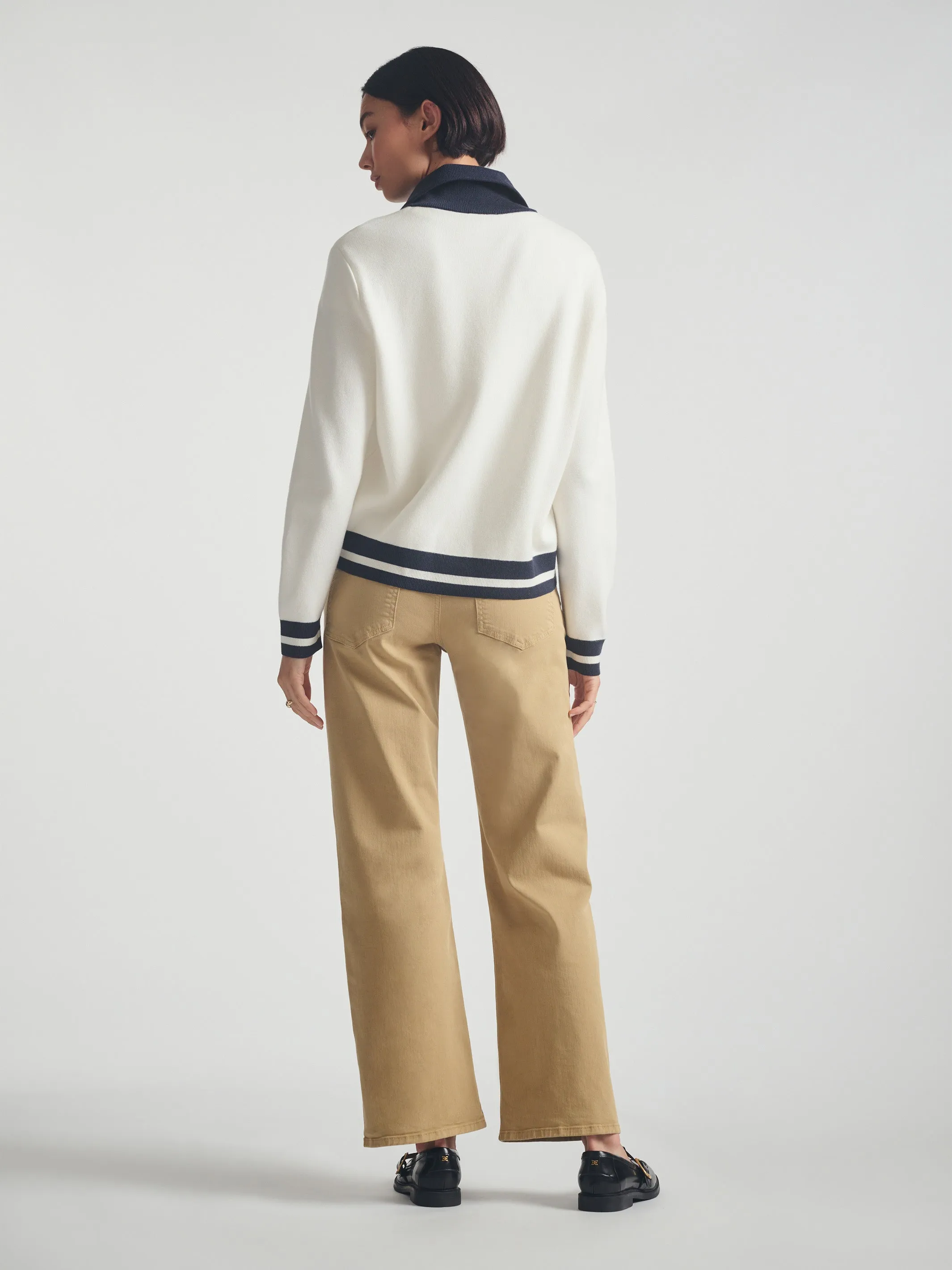 Women's Half Zip Sweater in Antique White sold by Brooklyn Industries product image thumbnail 3