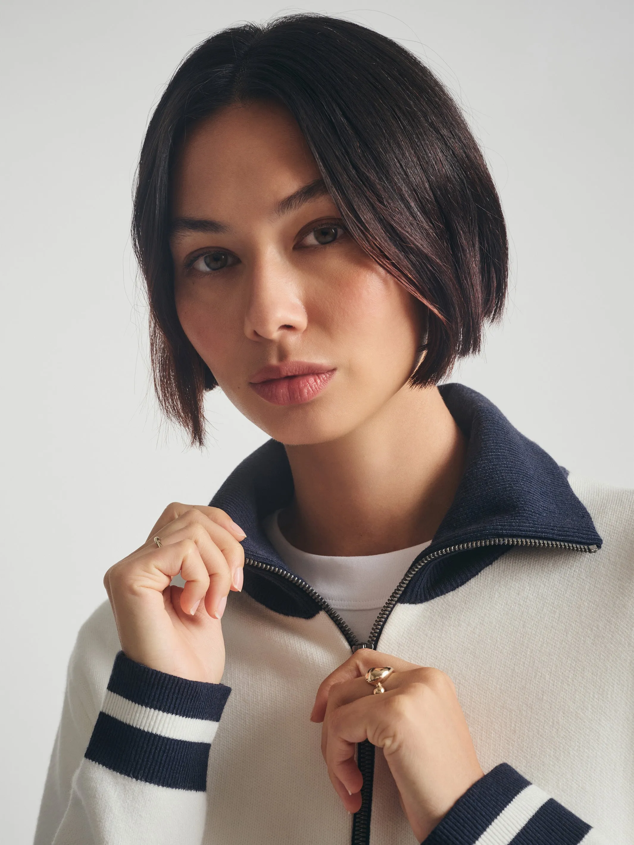 Women's Half Zip Sweater in Antique White sold by Brooklyn Industries product image thumbnail 5