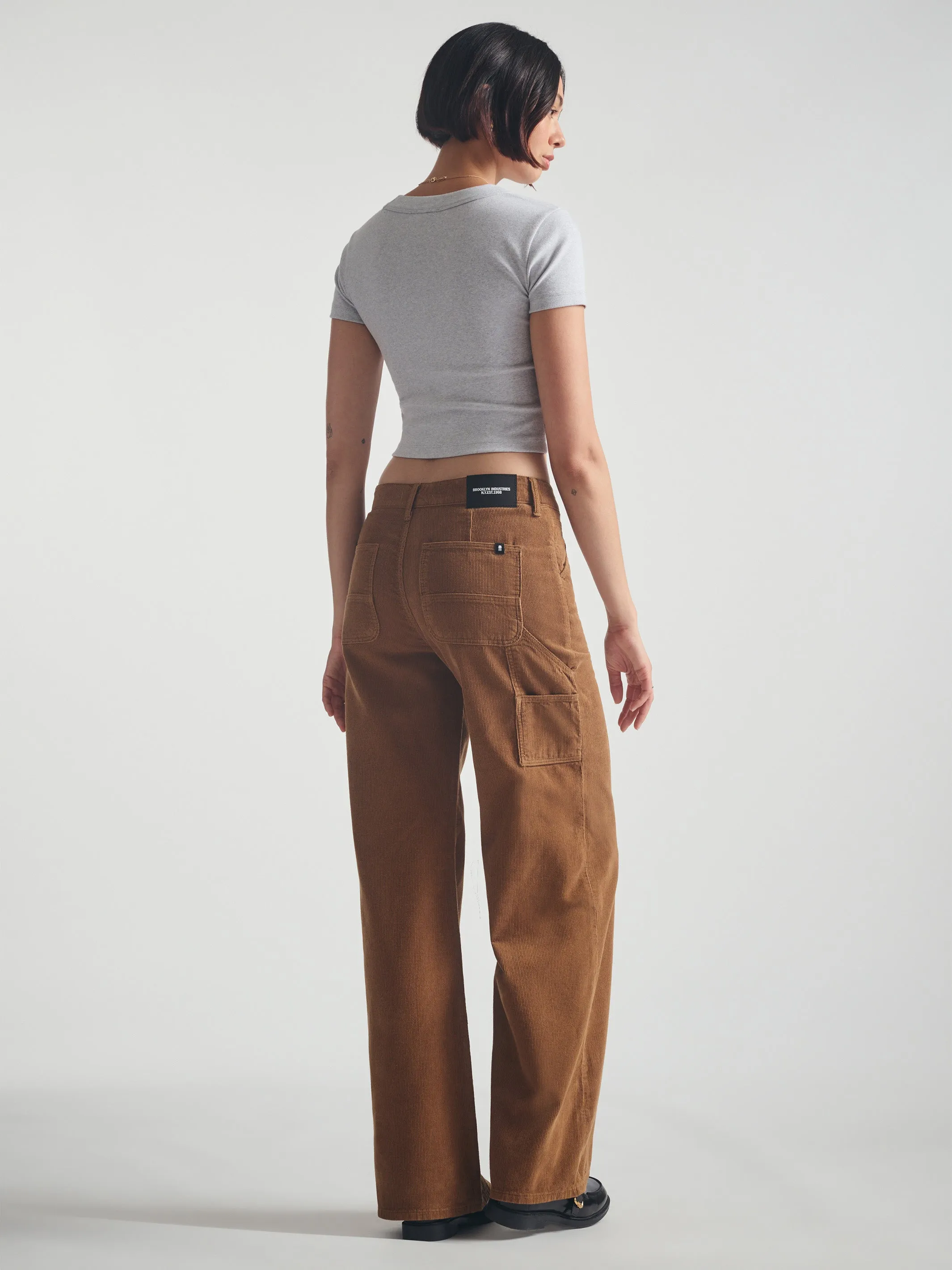 Women's Carpenter Pants in Light Brown Cord sold by Brooklyn Industries product image thumbnail 4
