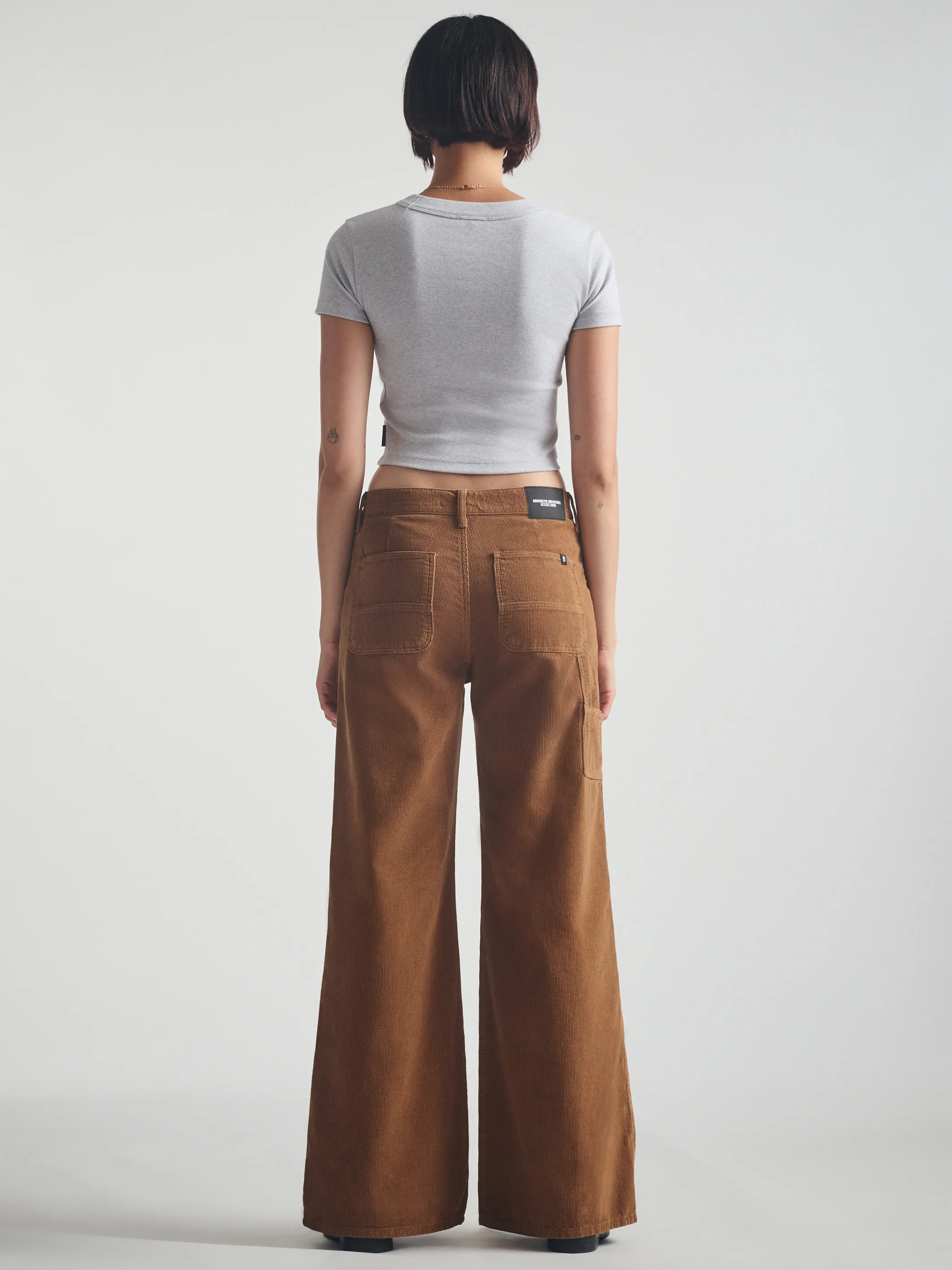 Women's Carpenter Pants in Light Brown Cord sold by Brooklyn Industries product image thumbnail 2