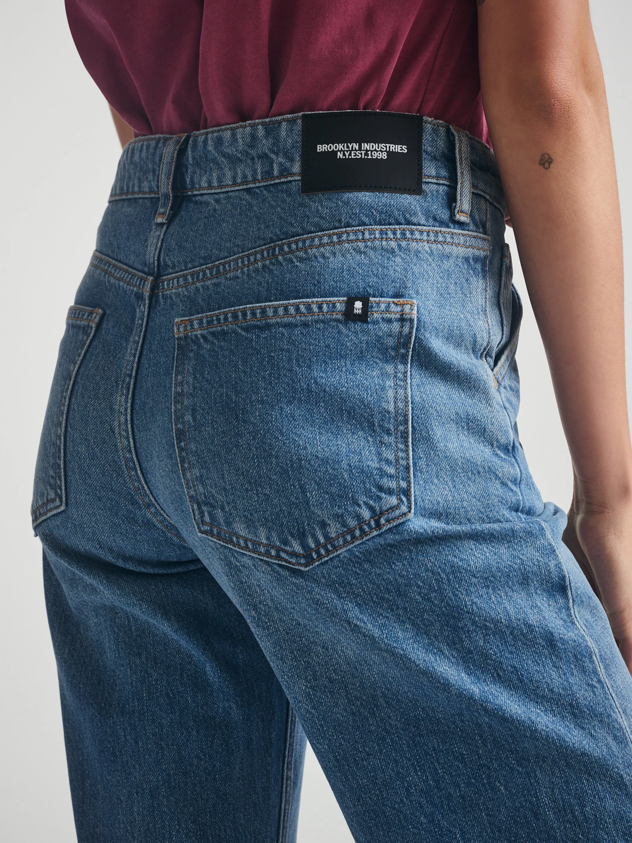 Women's Utility Jeans in Indigo Brushed Denim sold by Brooklyn Industries product image thumbnail 4