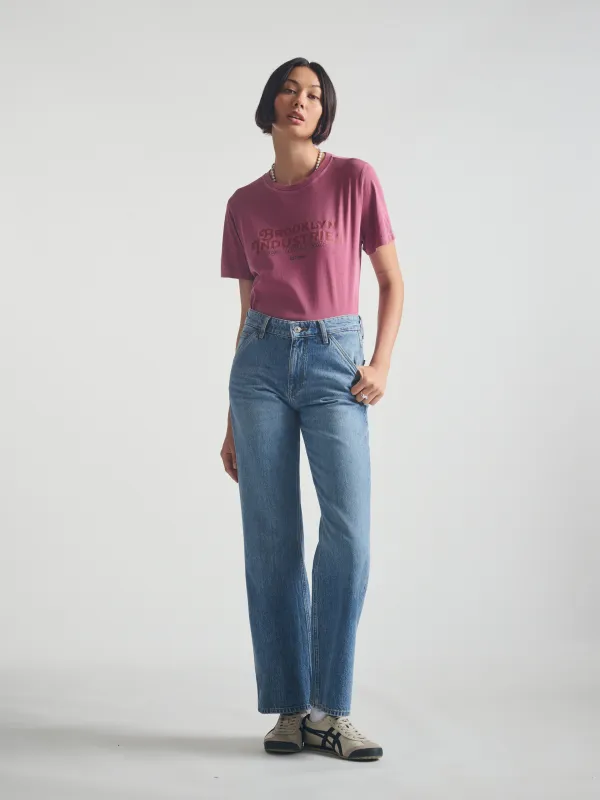 Women's Utility Jeans in Indigo Brushed Denim made by Brooklyn Industries