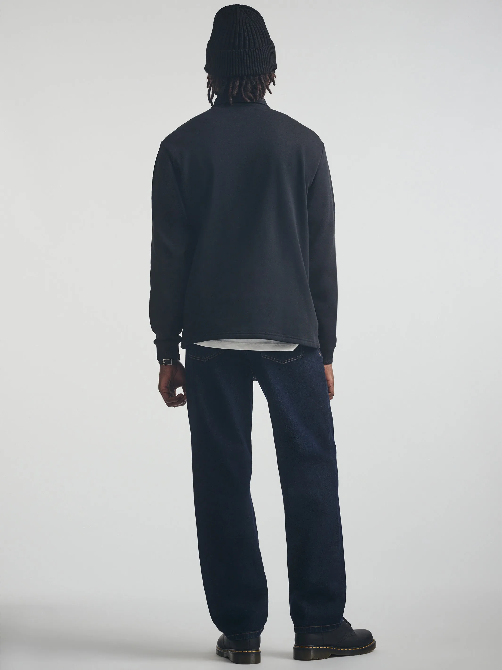 Men's Brooklyn Polo Sweatshirt in Black sold by Brooklyn Industries product image thumbnail 3