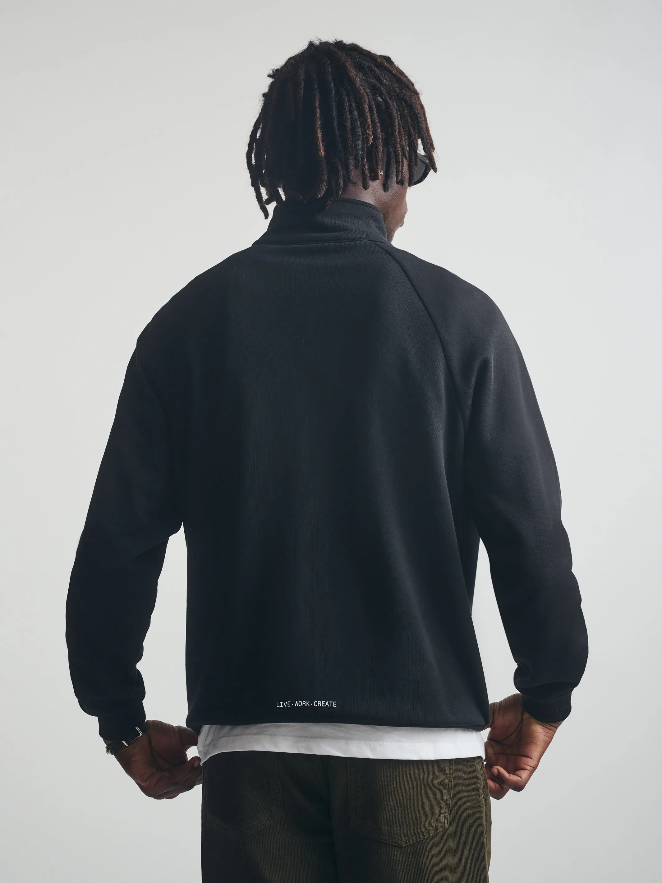 Men's Brooklyn Half Zip Sweatshirt In Black sold by Brooklyn Industries product image thumbnail 3