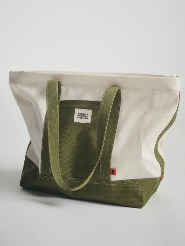 Brooklyn Colorblock Tote Bag in Natural sold by Brooklyn Industries