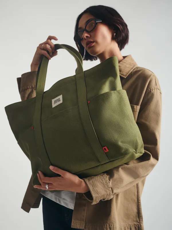 Brooklyn Tote Bag in Khaki sold by Brooklyn Industries