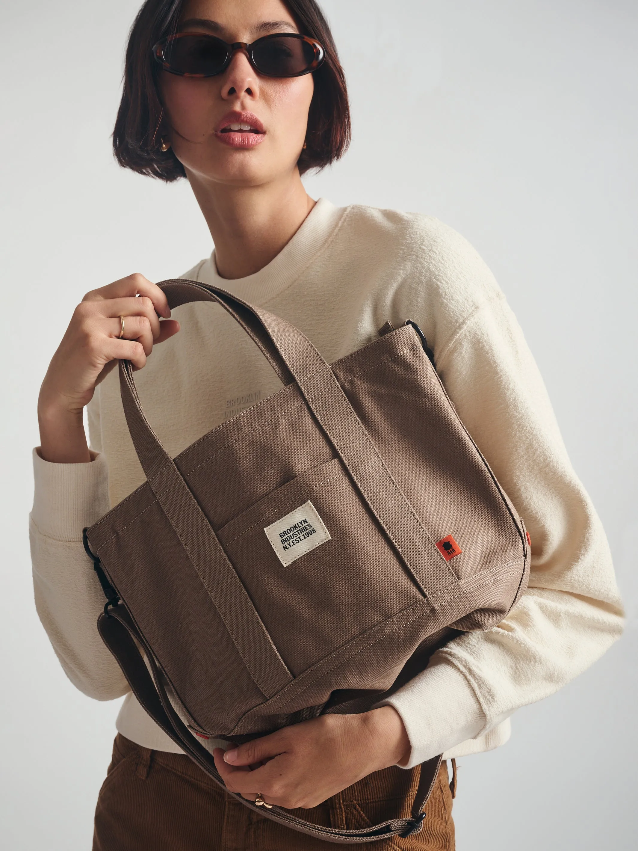 Brooklyn Crossbody Tote Bag in Brown sold by Brooklyn Industries