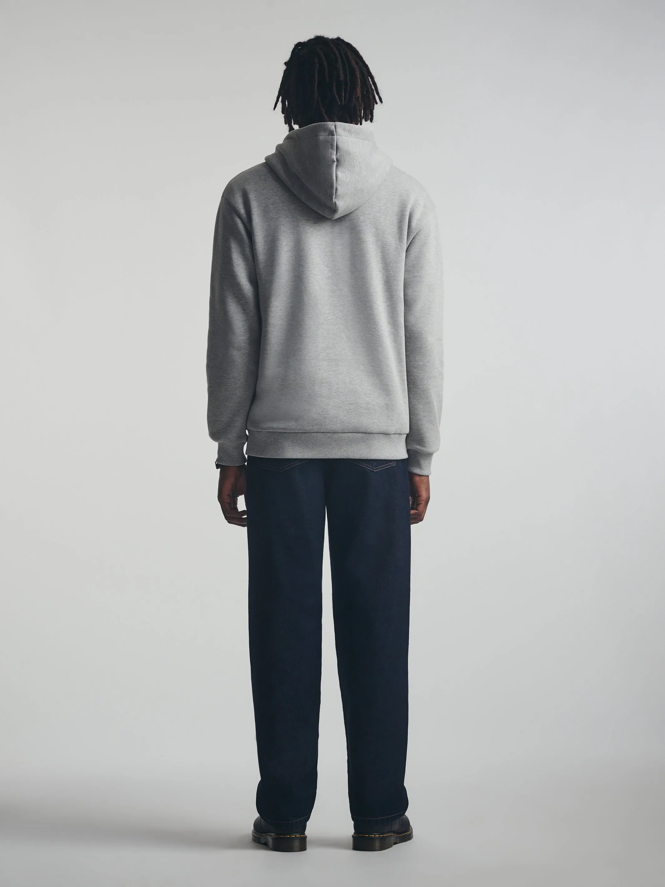 Men's Brooklyn Zip-Up Hoodie in Mid Grey Melange sold by Brooklyn Industries product image thumbnail 5