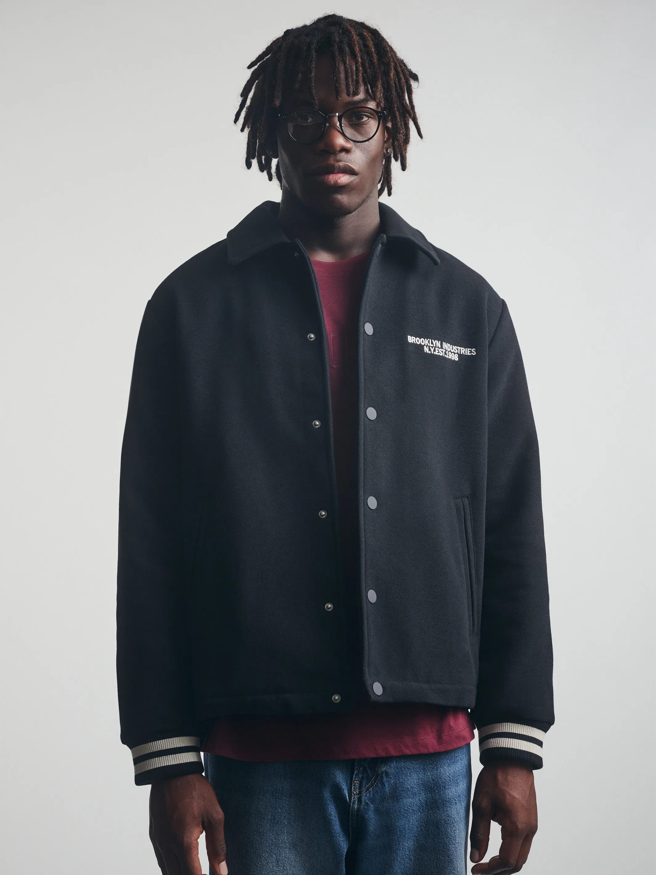 Men's Brooklyn Bomber Jacket in Jet Black sold by Brooklyn Industries