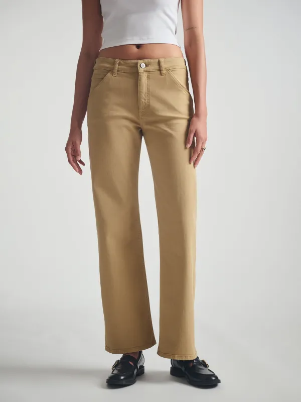 Women's Utility Jeans in Kelp Colored Cord sold by Brooklyn Industries