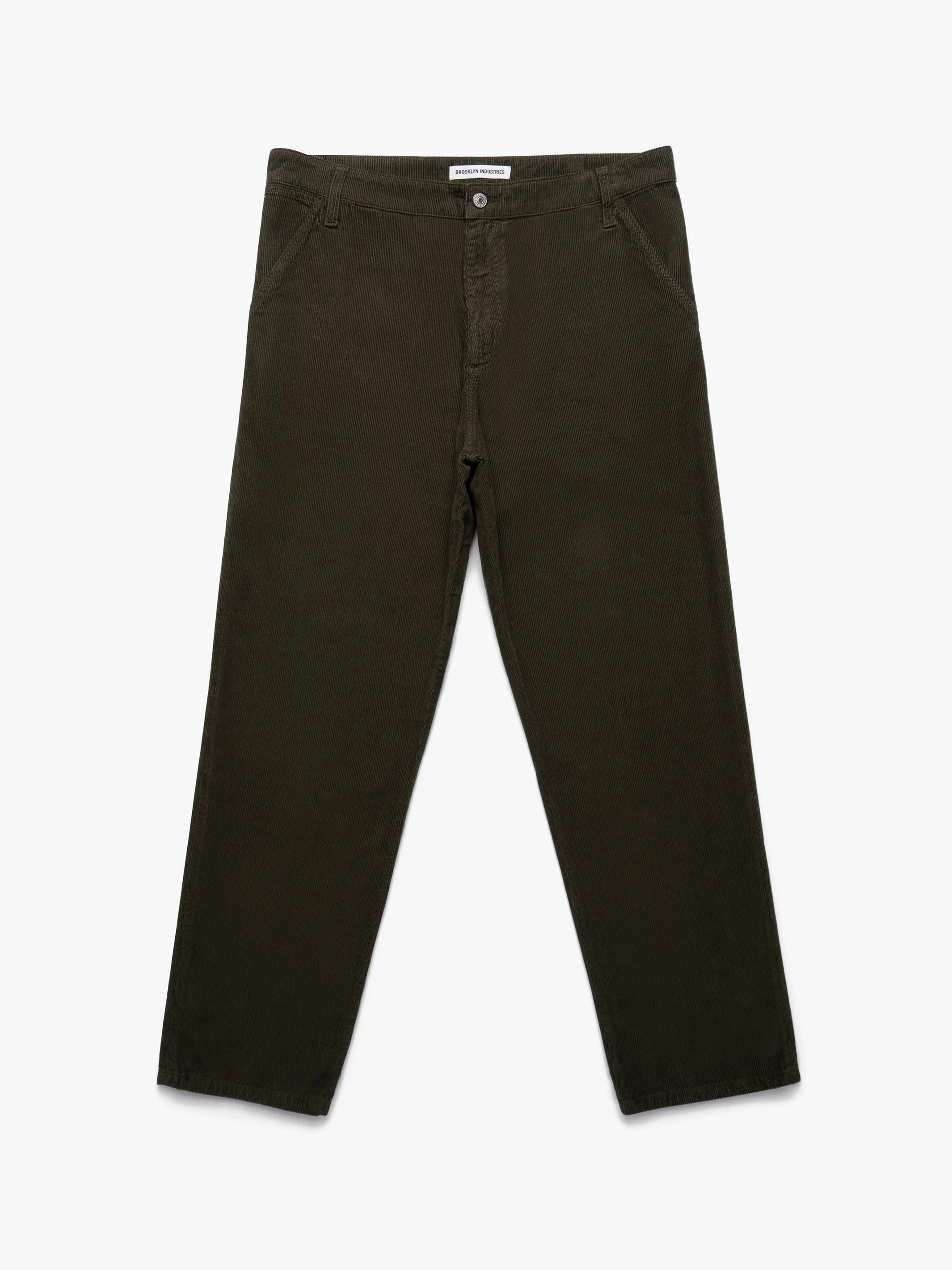 Men's Utility Pants In Dark Olive Cord sold by Brooklyn Industries