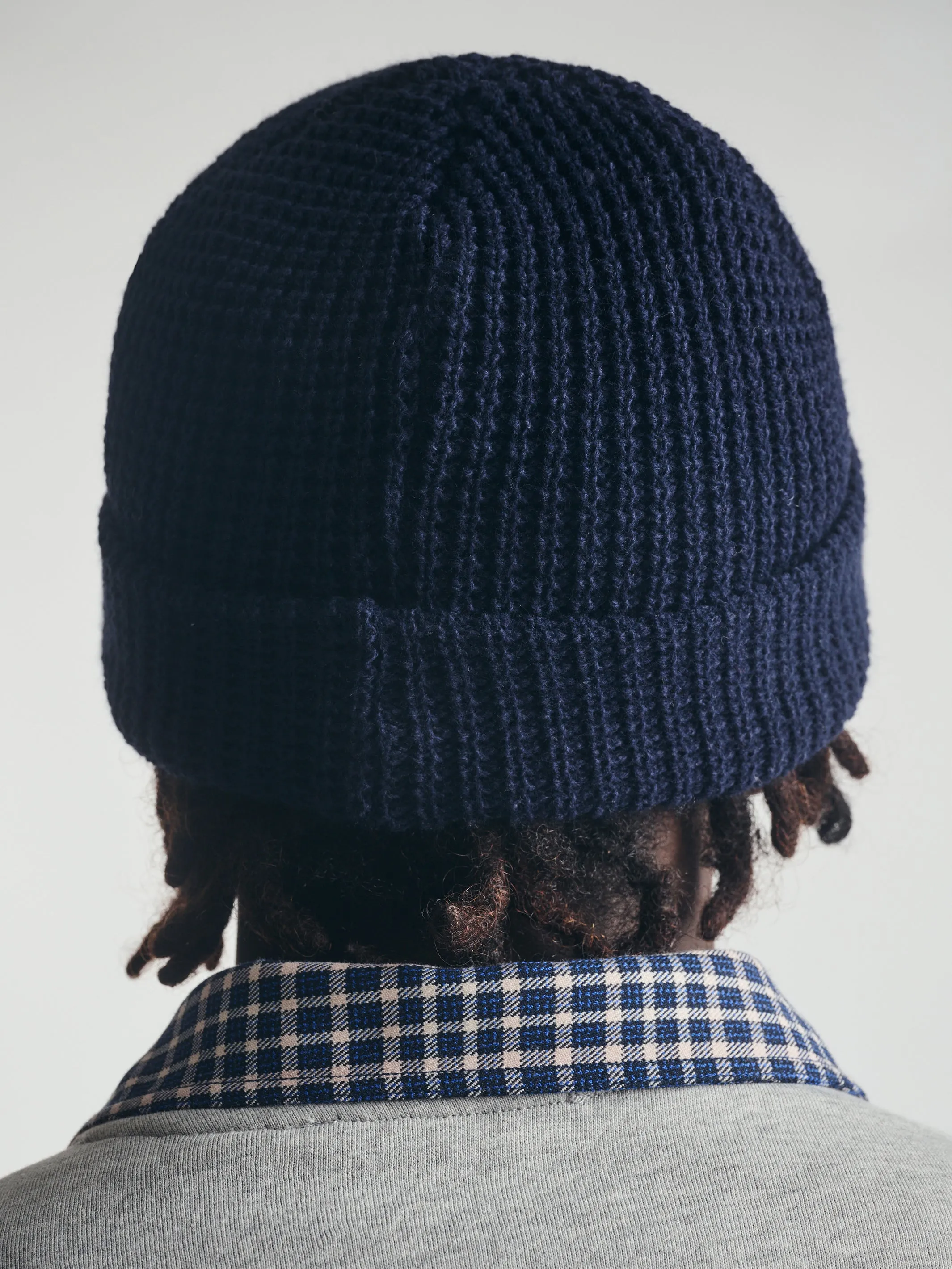 BKI Live Work Create Beanie in Navy sold by Brooklyn Industries product image thumbnail 2