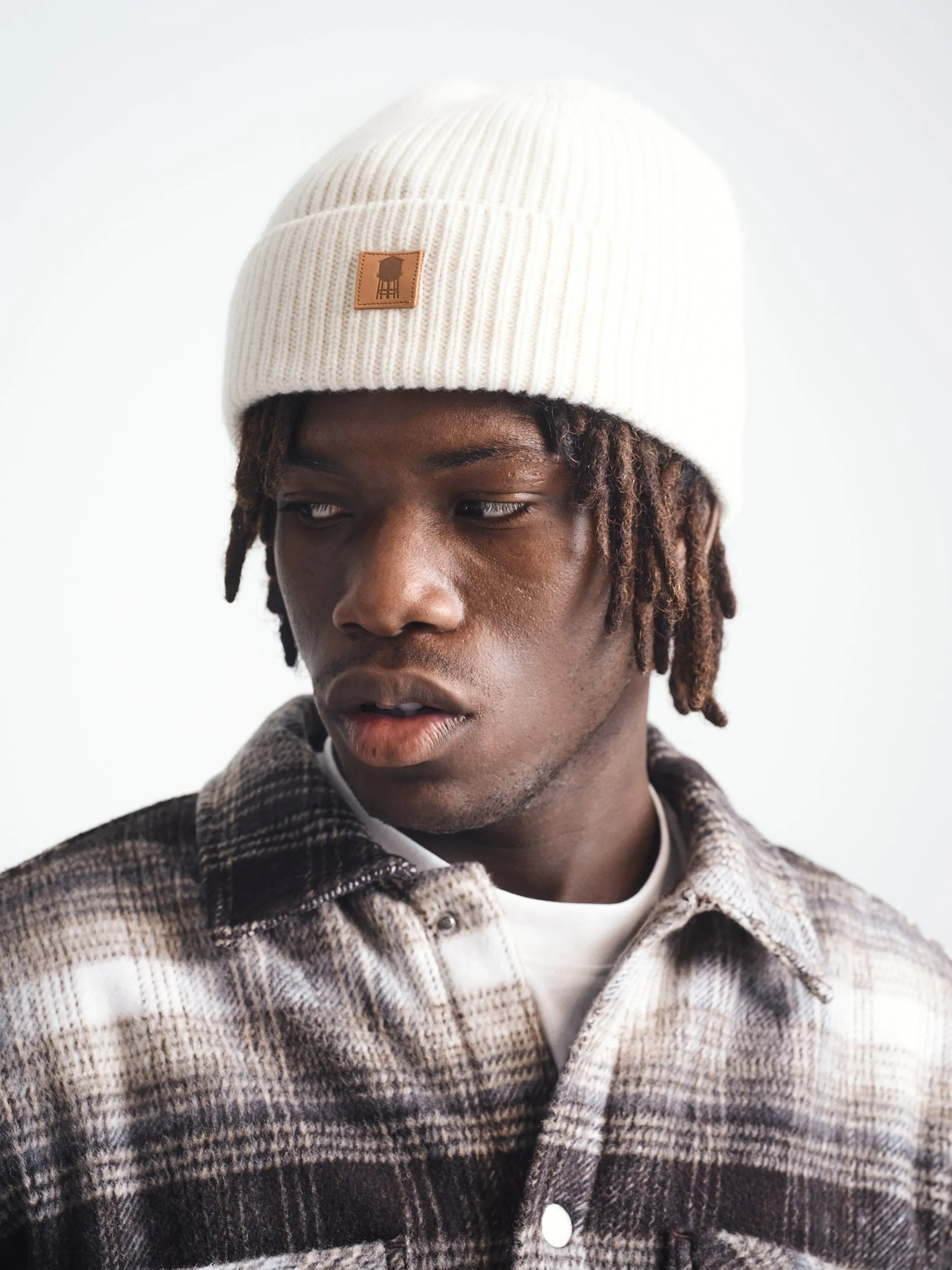 Water Tower Beanie in Ecru sold by Brooklyn Industries