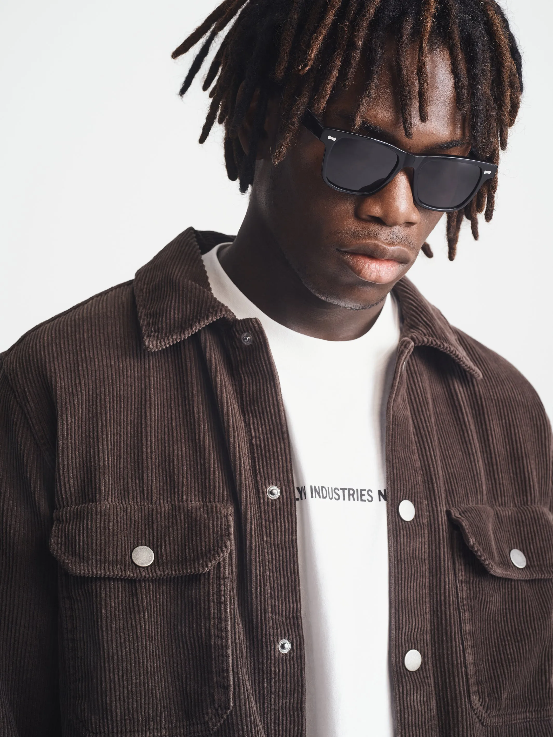 Men's Corduroy Overshirt in After Dark sold by Brooklyn Industries product image thumbnail 3