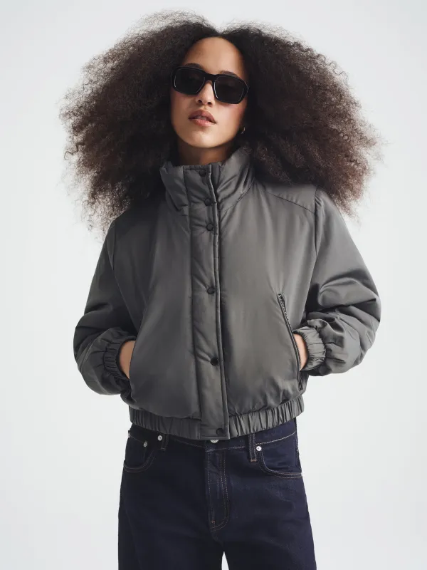 Women's Cropped Puffer Jacket in Urban Chic sold by Brooklyn Industries