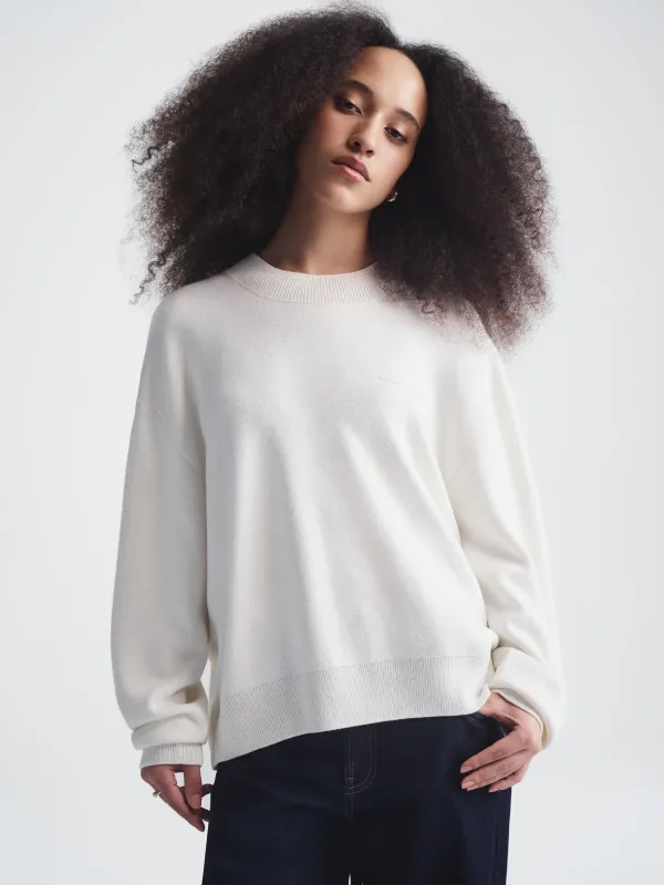 Women's Brooklyn Waffle Sweater in Antique White sold by Brooklyn Industries