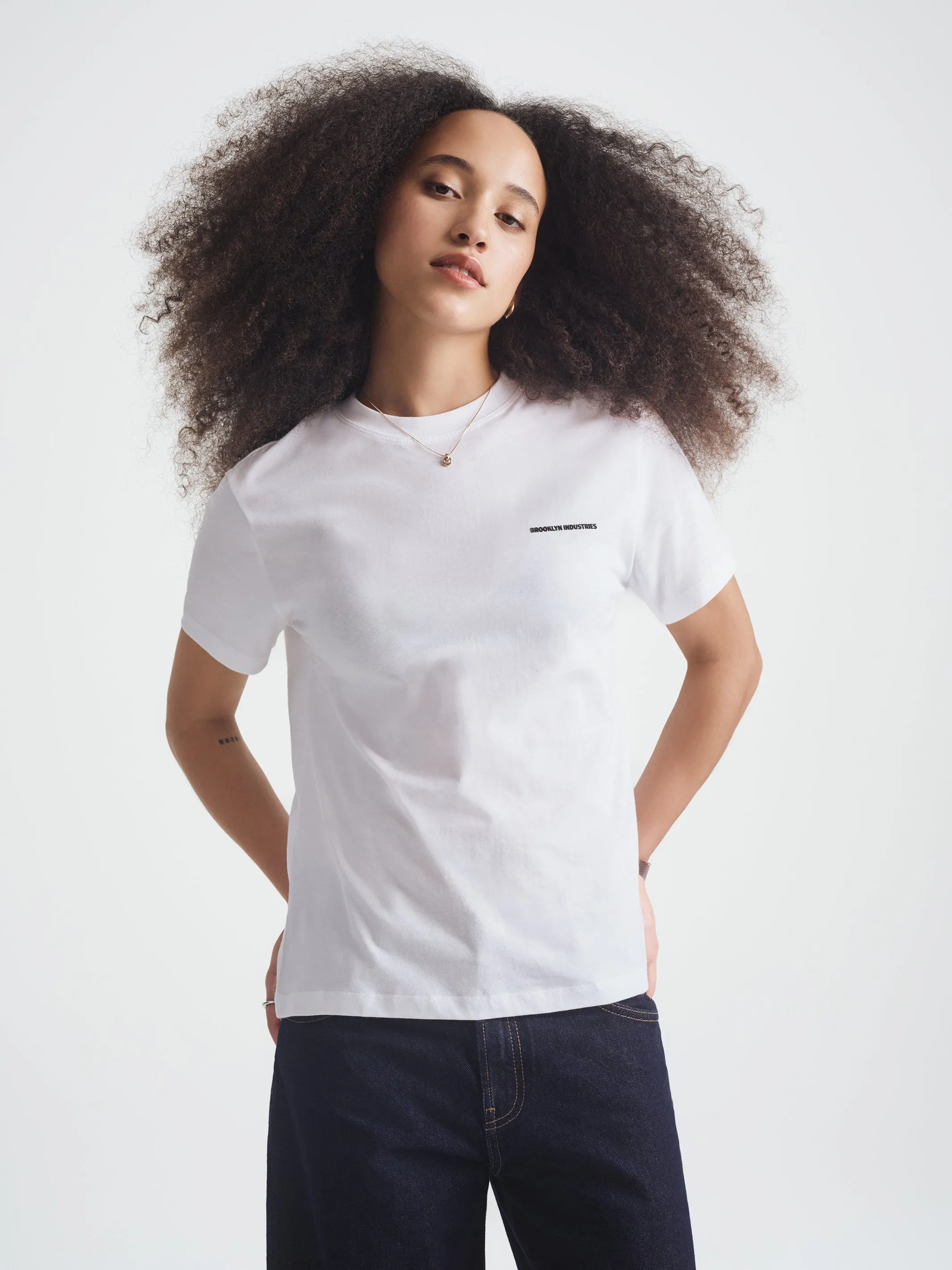 Women's Brooklyn T-Shirt in White sold by Brooklyn Industries