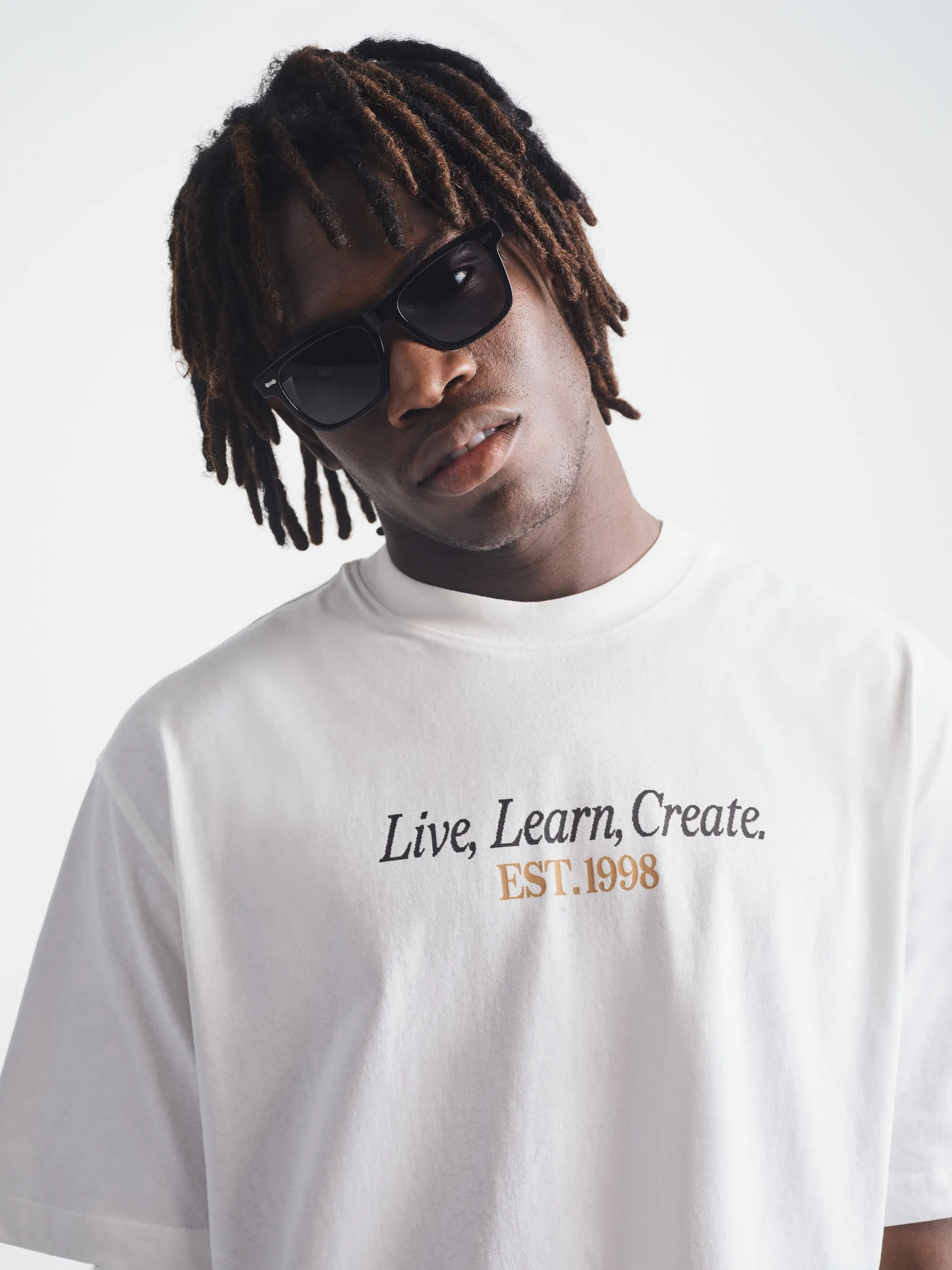 Men's Brooklyn Live Learn Create T-Shirt in Antique White sold by Brooklyn Industries product image thumbnail 2