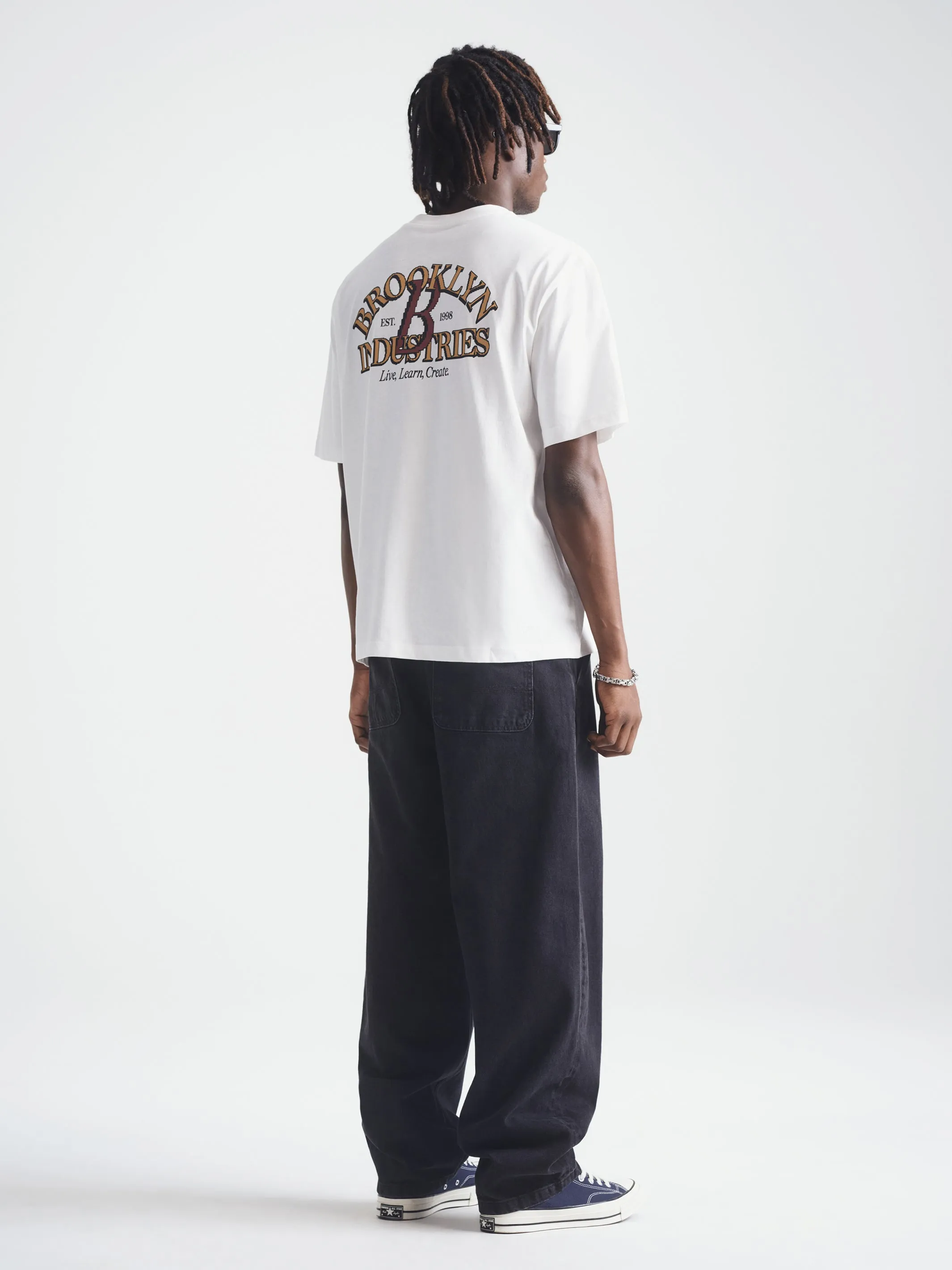 Men's Brooklyn Live Learn Create T-Shirt in Antique White sold by Brooklyn Industries product image thumbnail 4