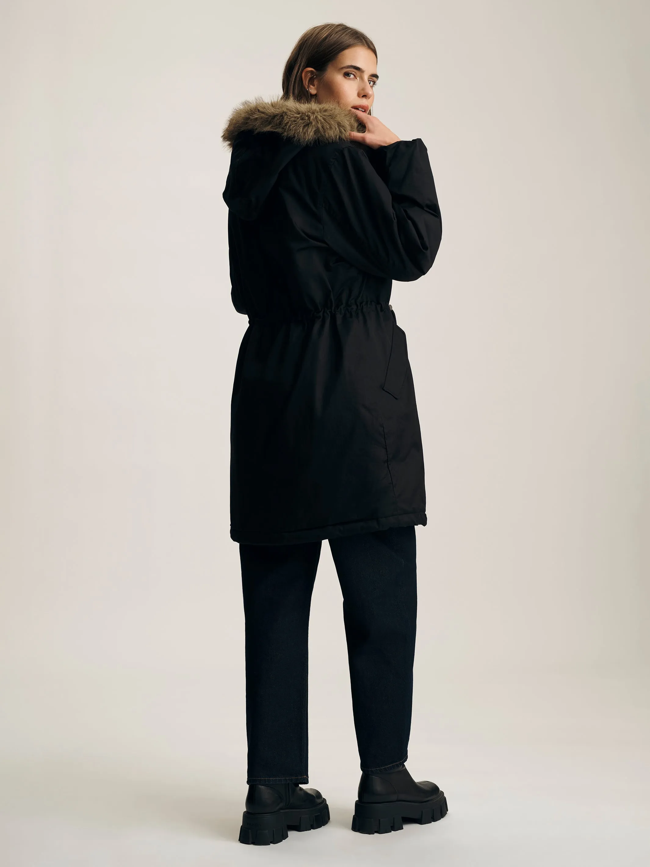 Women's Hooded Parka in Black sold by Brooklyn Industries product image thumbnail 2