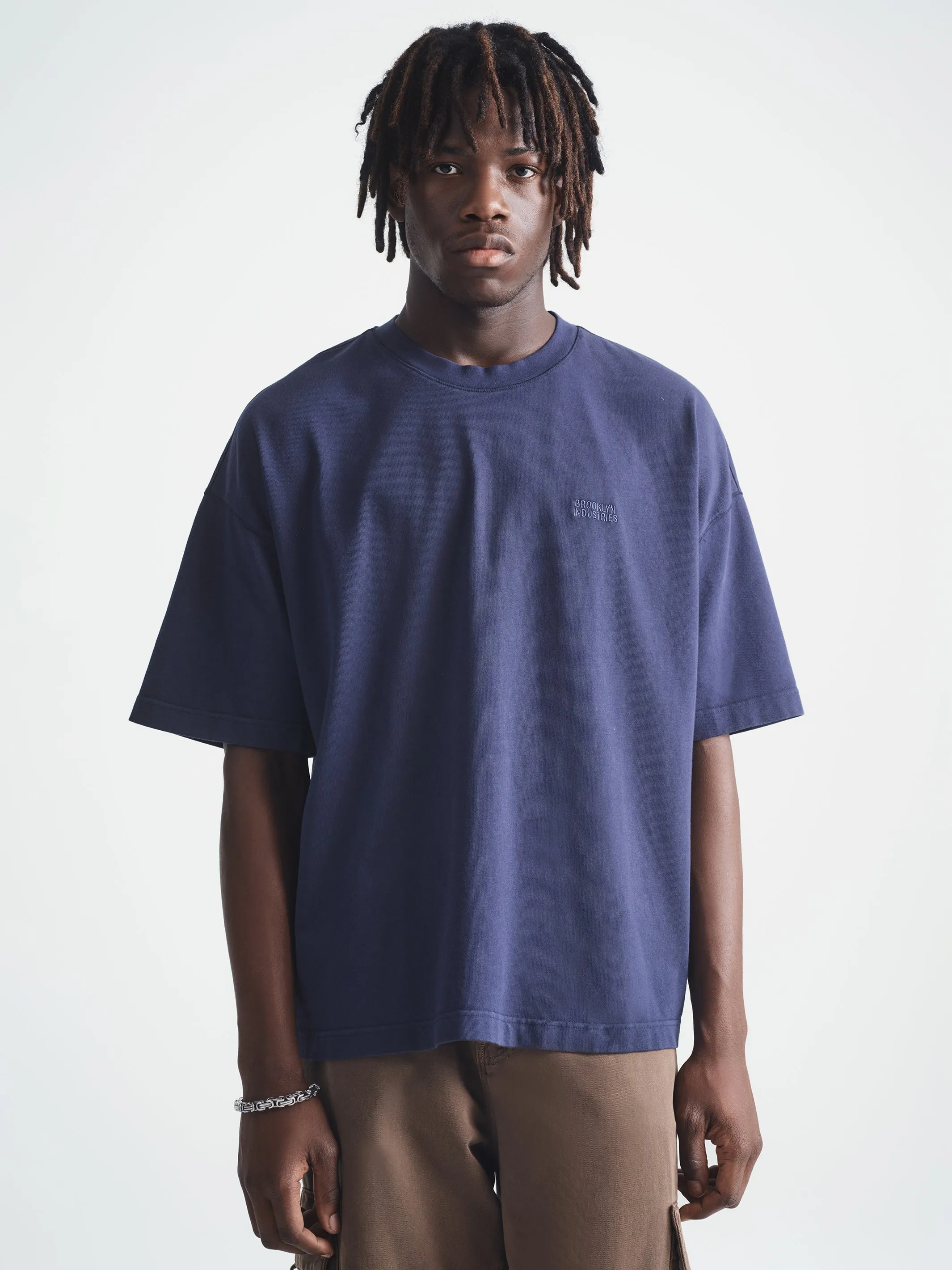 Men's Brooklyn T-Shirt in Blueberry sold by Brooklyn Industries