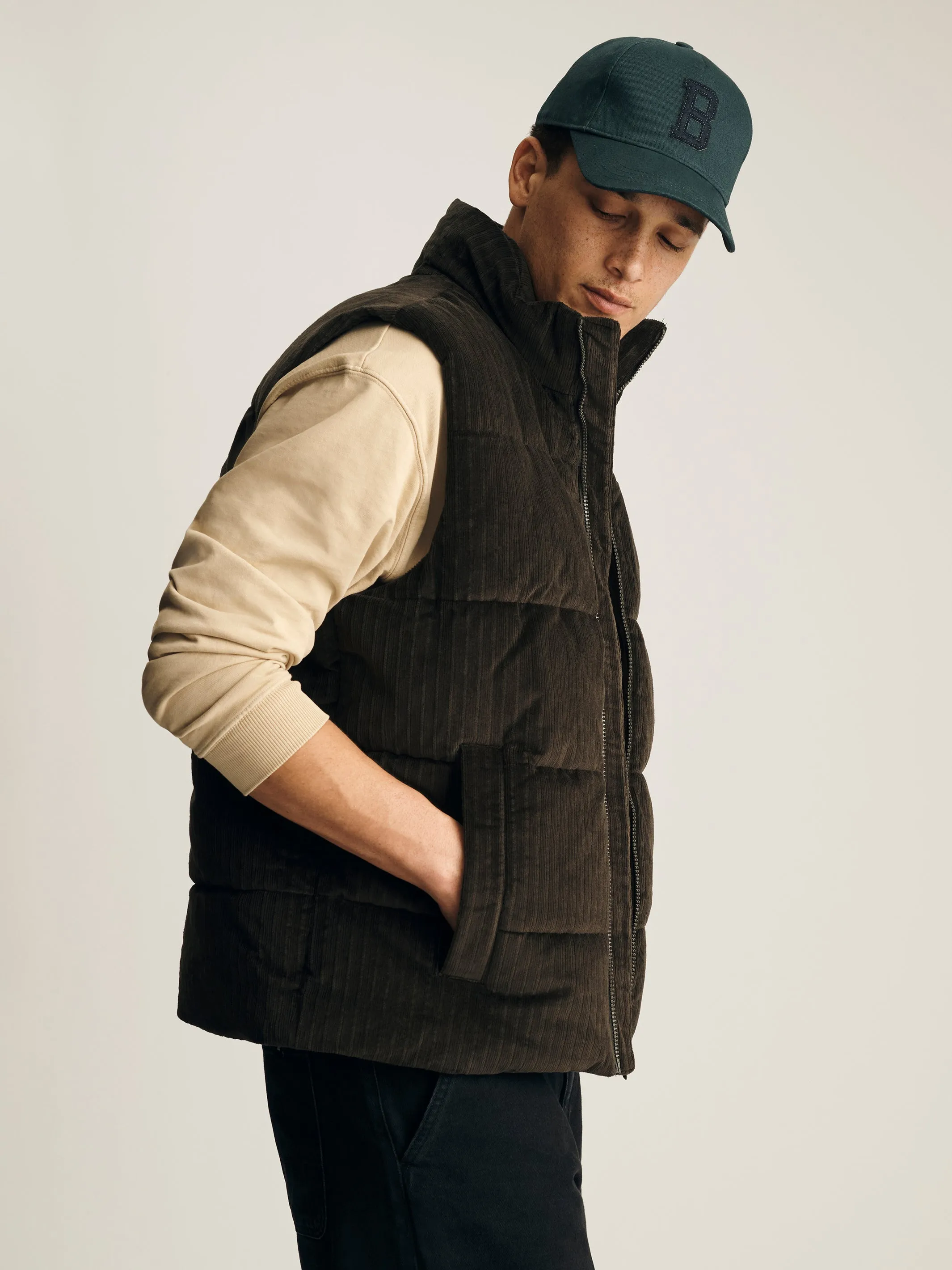 Men's Corduroy Vest in Black Ink sold by Brooklyn Industries product image thumbnail 5