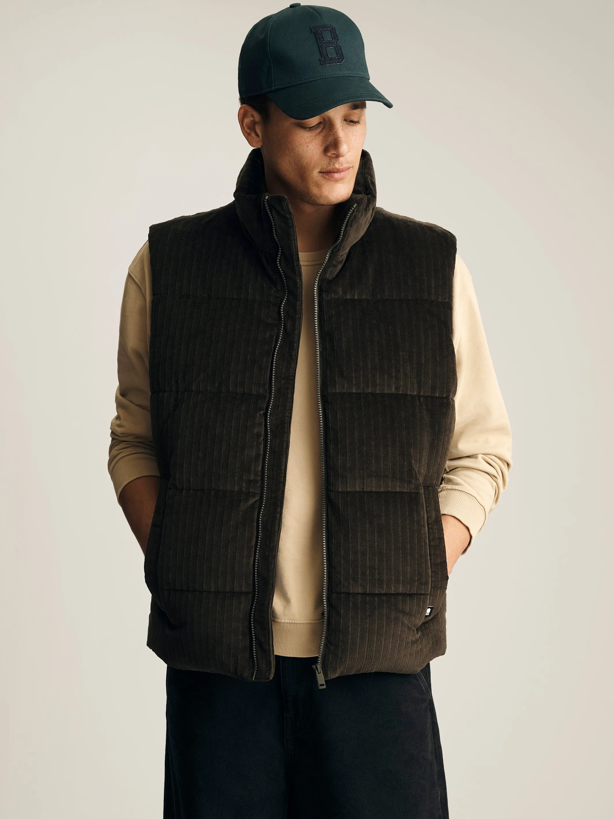 Men's Corduroy Vest in Black Ink sold by Brooklyn Industries product image thumbnail 4