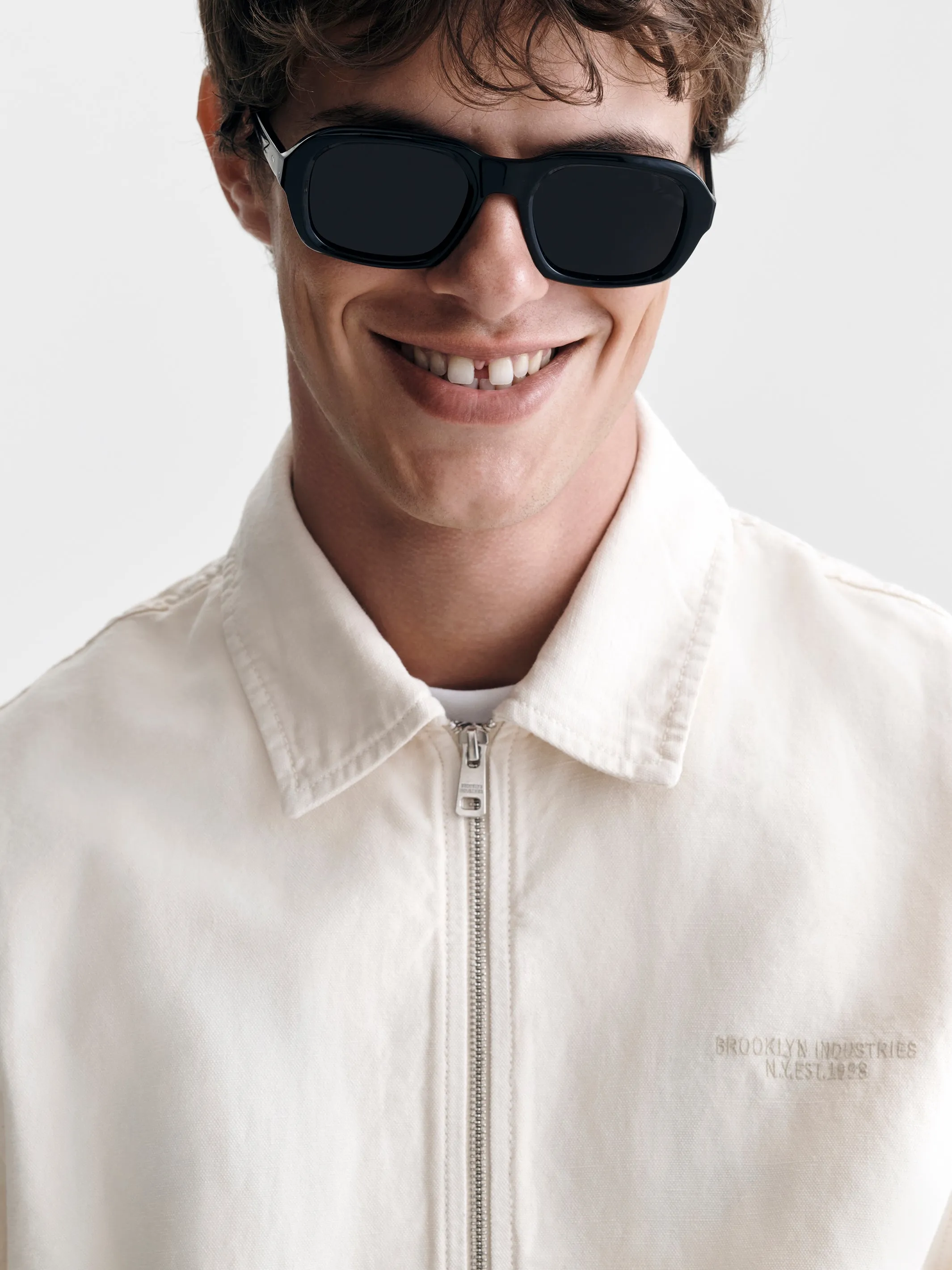 Men's Linen Utility Overshirt in Sandshell sold by Brooklyn Industries product image thumbnail 3