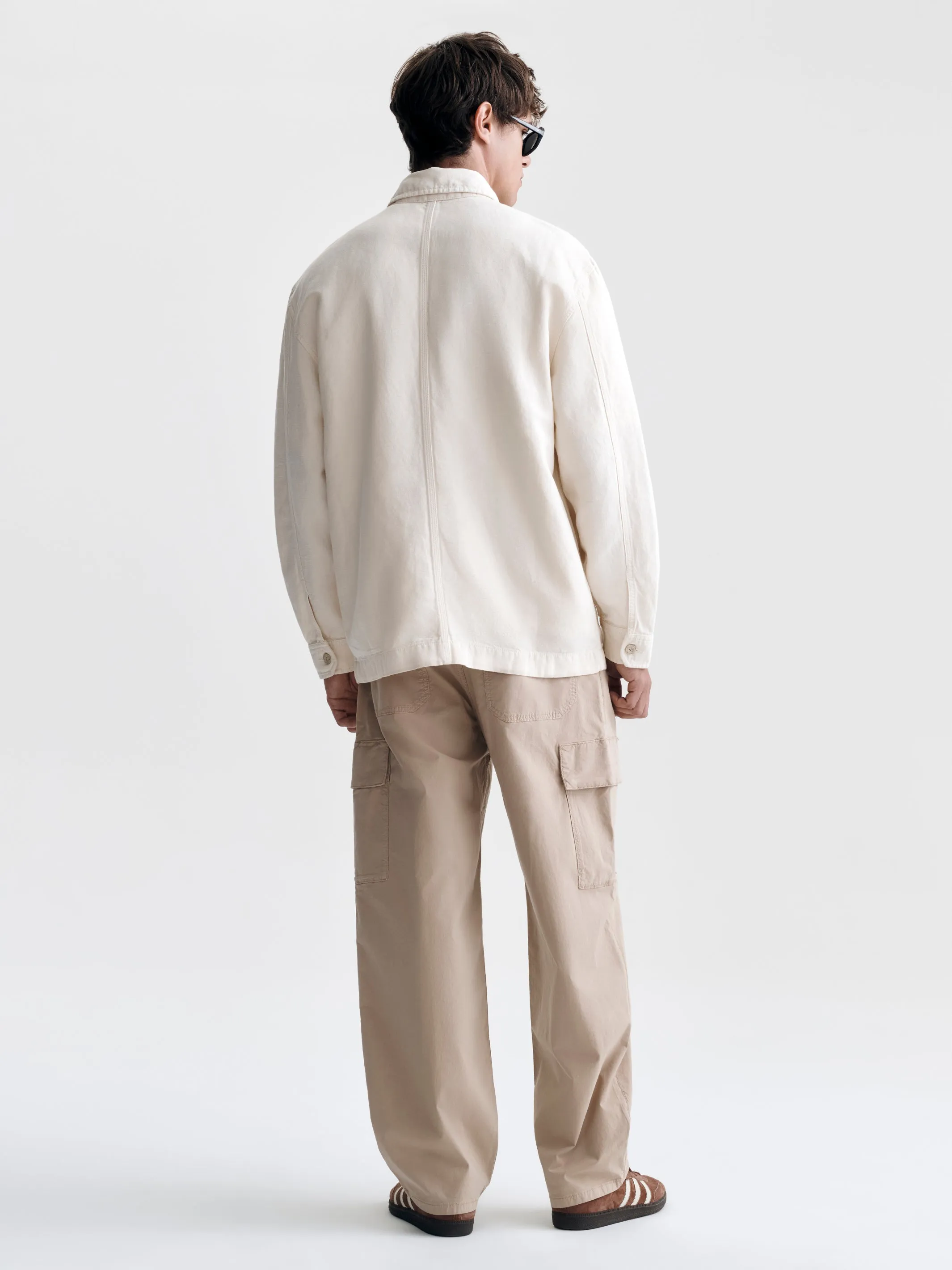 Men's Linen Utility Overshirt in Sandshell sold by Brooklyn Industries product image thumbnail 5