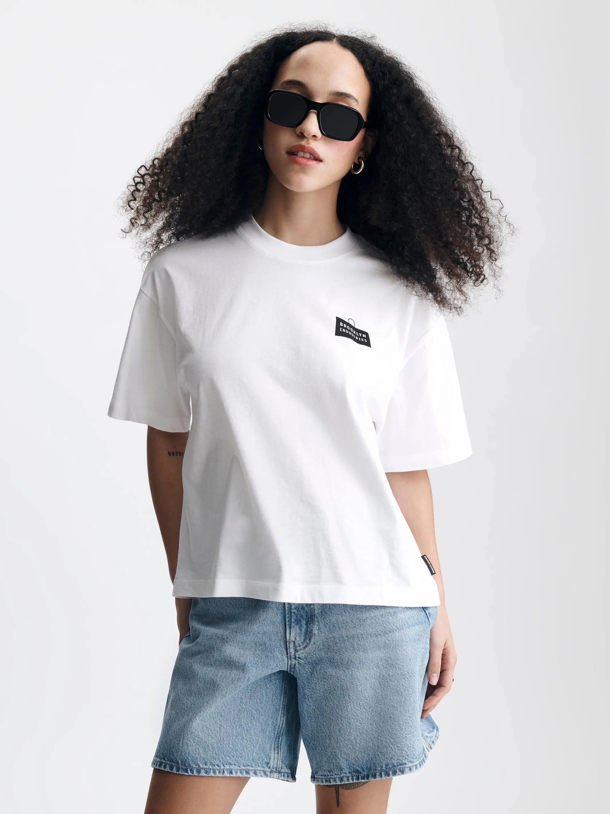 Women's City Rhythm T-Shirt in White sold by Brooklyn Industries