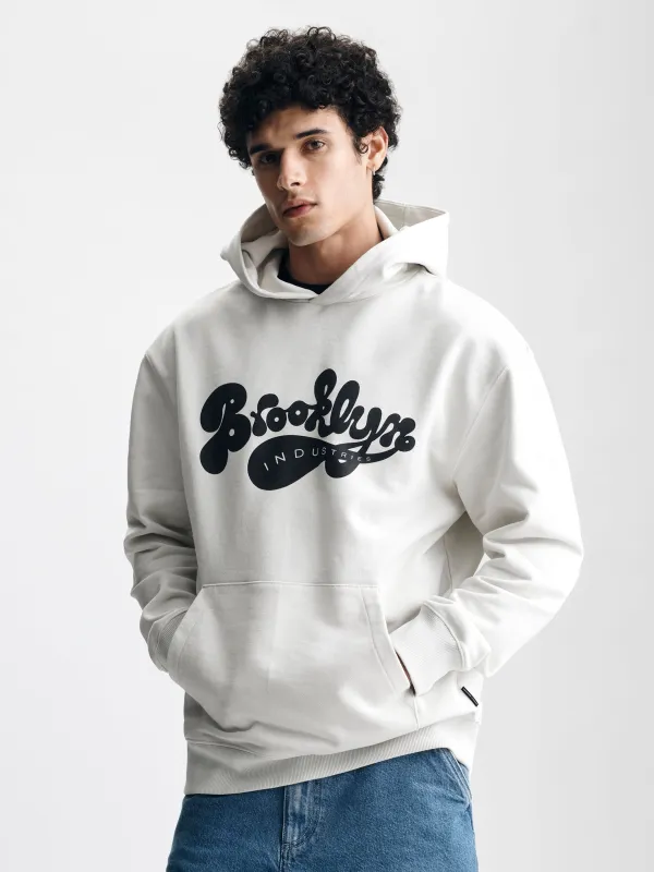 Men's Brooklyn Industries Hoodie in White Onyx made by Brooklyn Industries