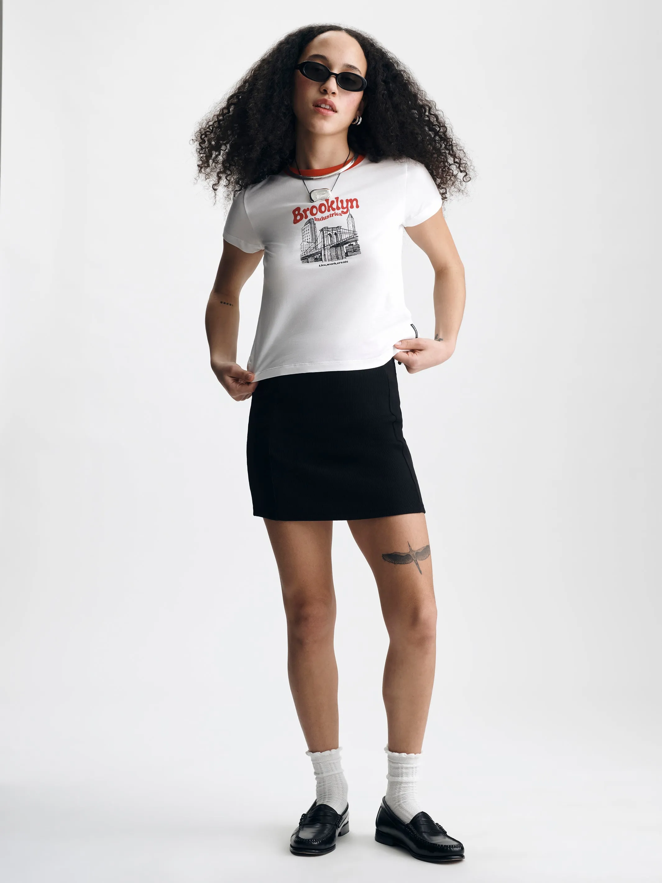 Women's Brooklyn Bridge T-Shirt in White sold by Brooklyn Industries product image thumbnail 2