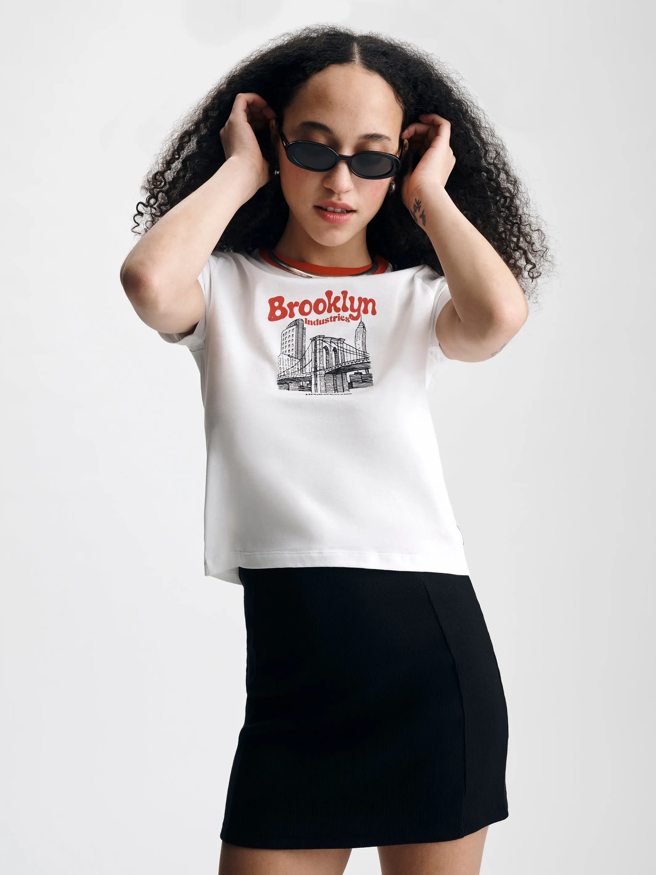 Women's Brooklyn Bridge T-Shirt in White sold by Brooklyn Industries