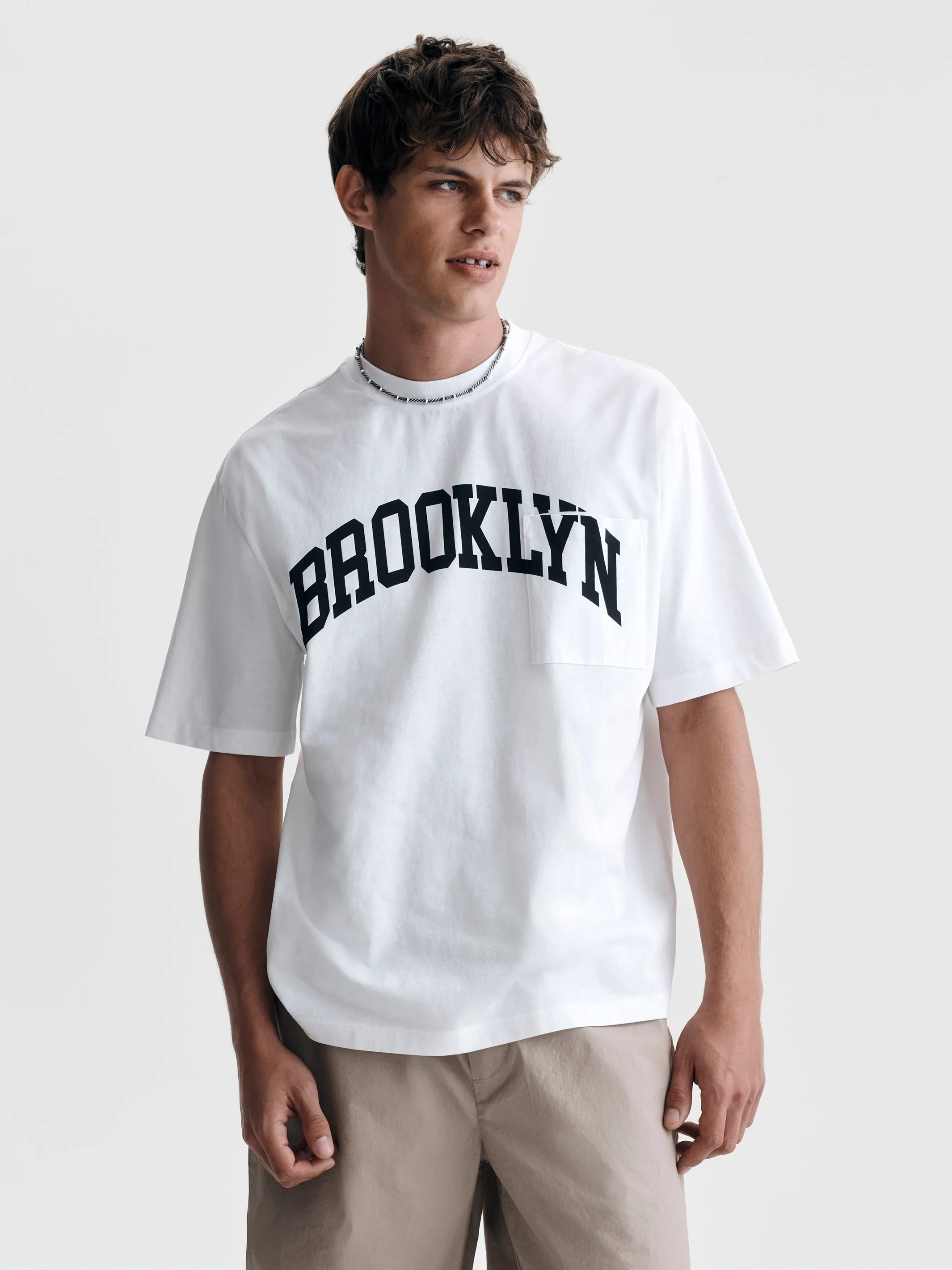 Men's Brooklyn Pocket T-Shirt in White sold by Brooklyn Industries