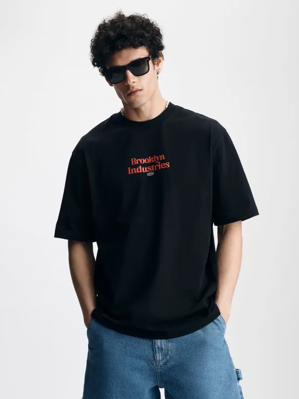 Men's Brooklyn Gaming T-Shirt in Black made by Brooklyn Industries