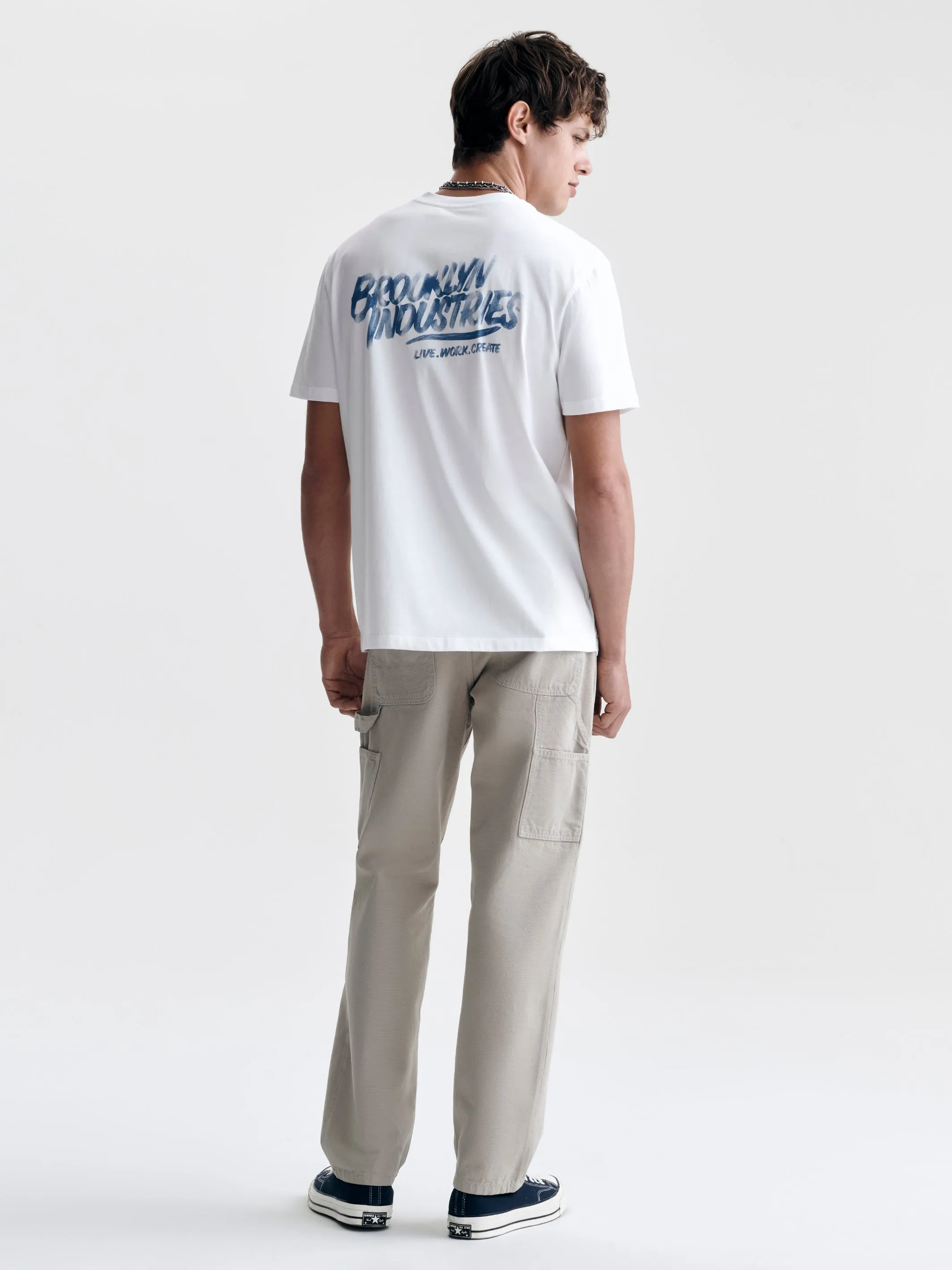 Men's Logo T-Shirt in White sold by Brooklyn Industries product image thumbnail 4