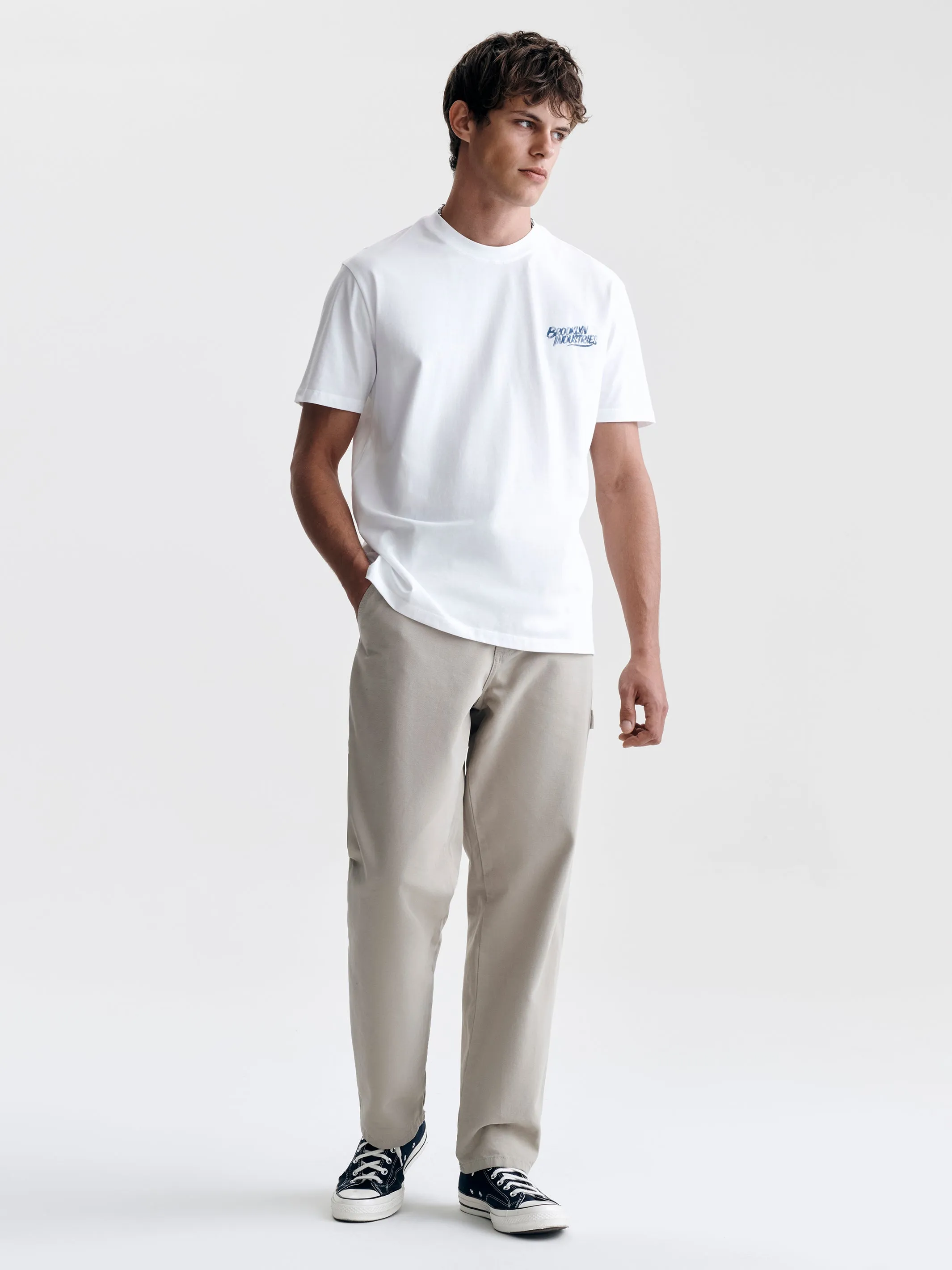 Men's Logo T-Shirt in White sold by Brooklyn Industries product image thumbnail 3