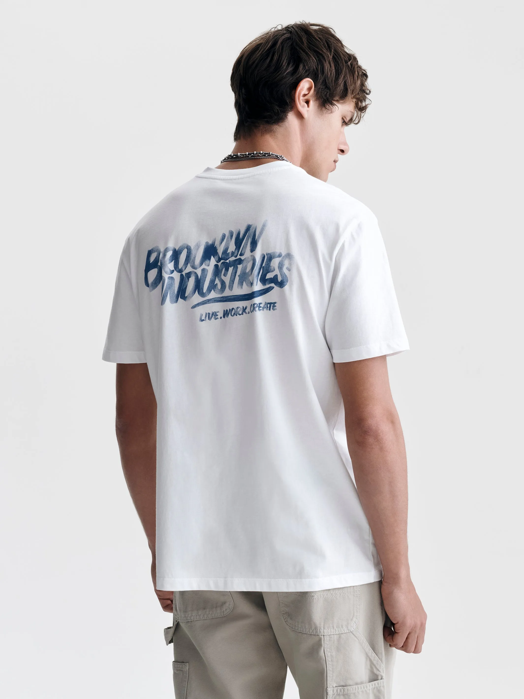 Men's Logo T-Shirt in White sold by Brooklyn Industries product image thumbnail 2