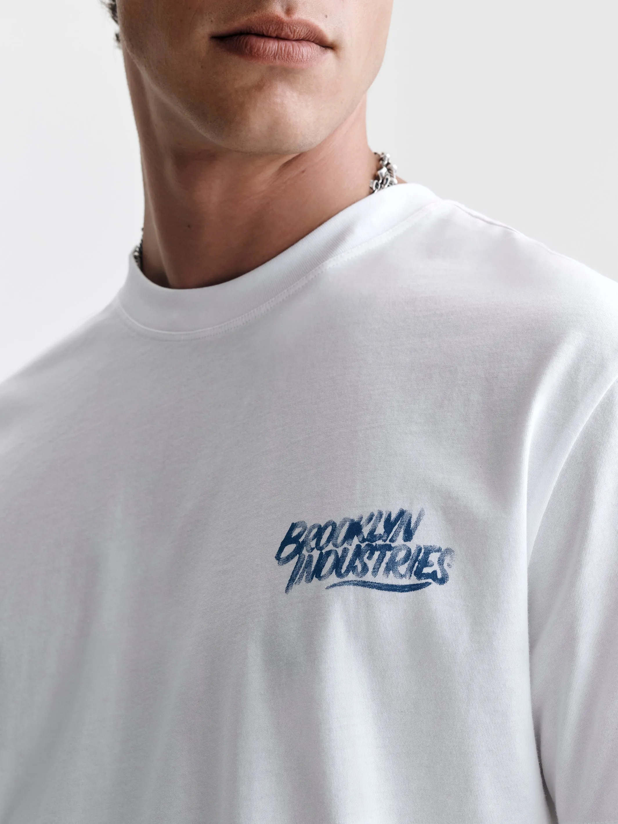 Men's Logo T-Shirt in White sold by Brooklyn Industries product image thumbnail 5