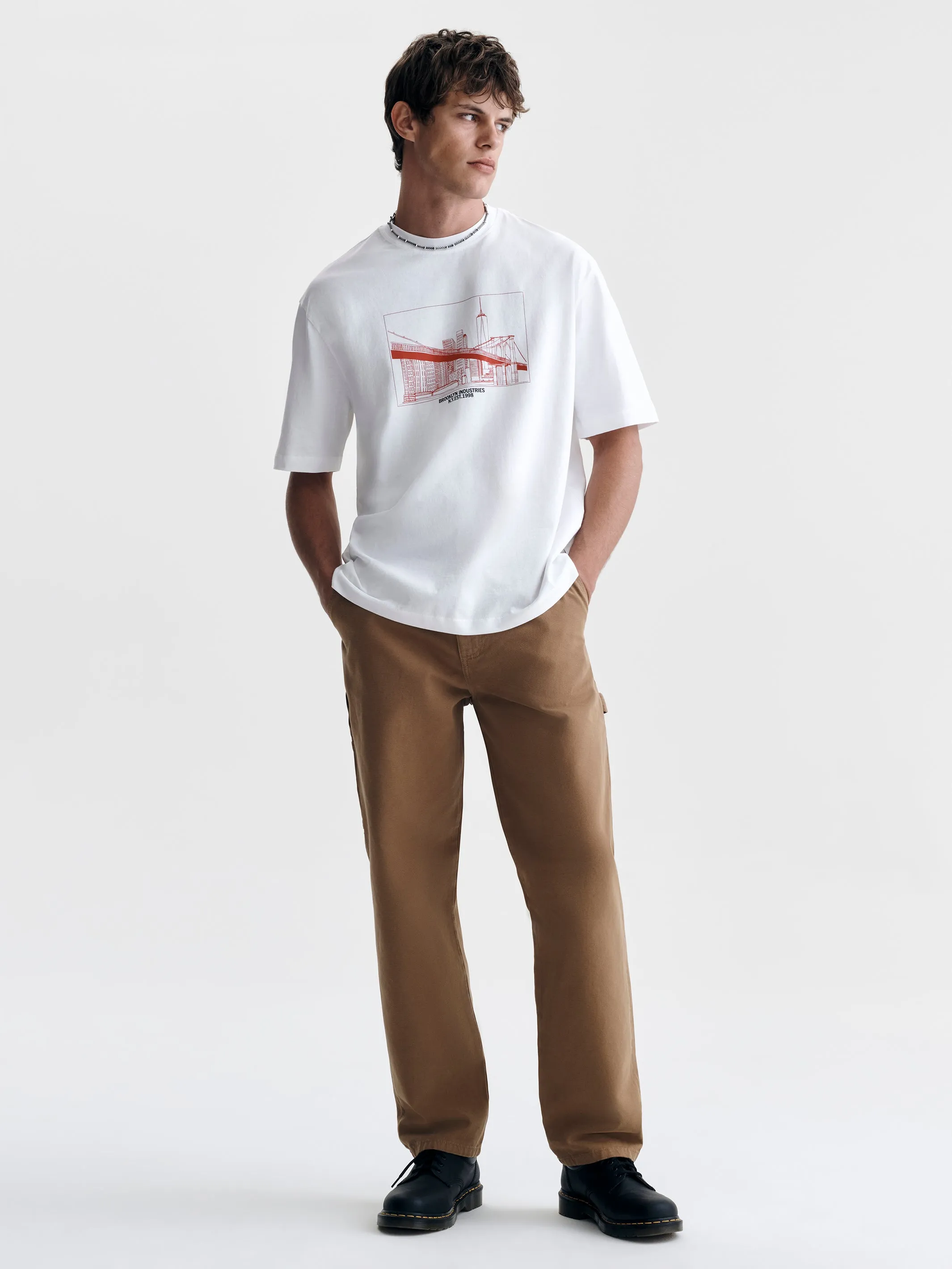 Men's Brooklyn Bridge T-Shirt in White sold by Brooklyn Industries product image thumbnail 2