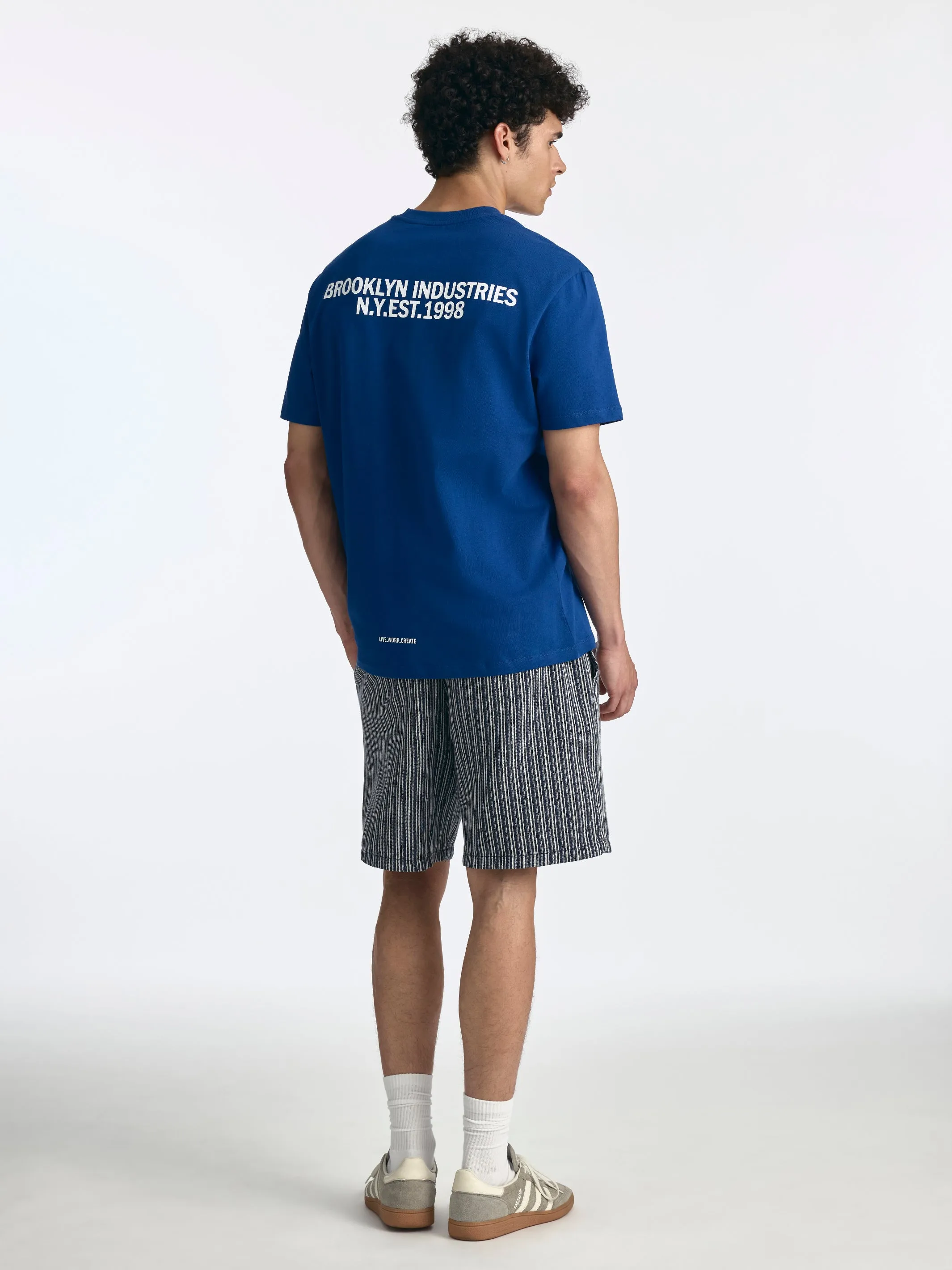 Men's Logo T-Shirt in Navy Peony sold by Brooklyn Industries product image thumbnail 5