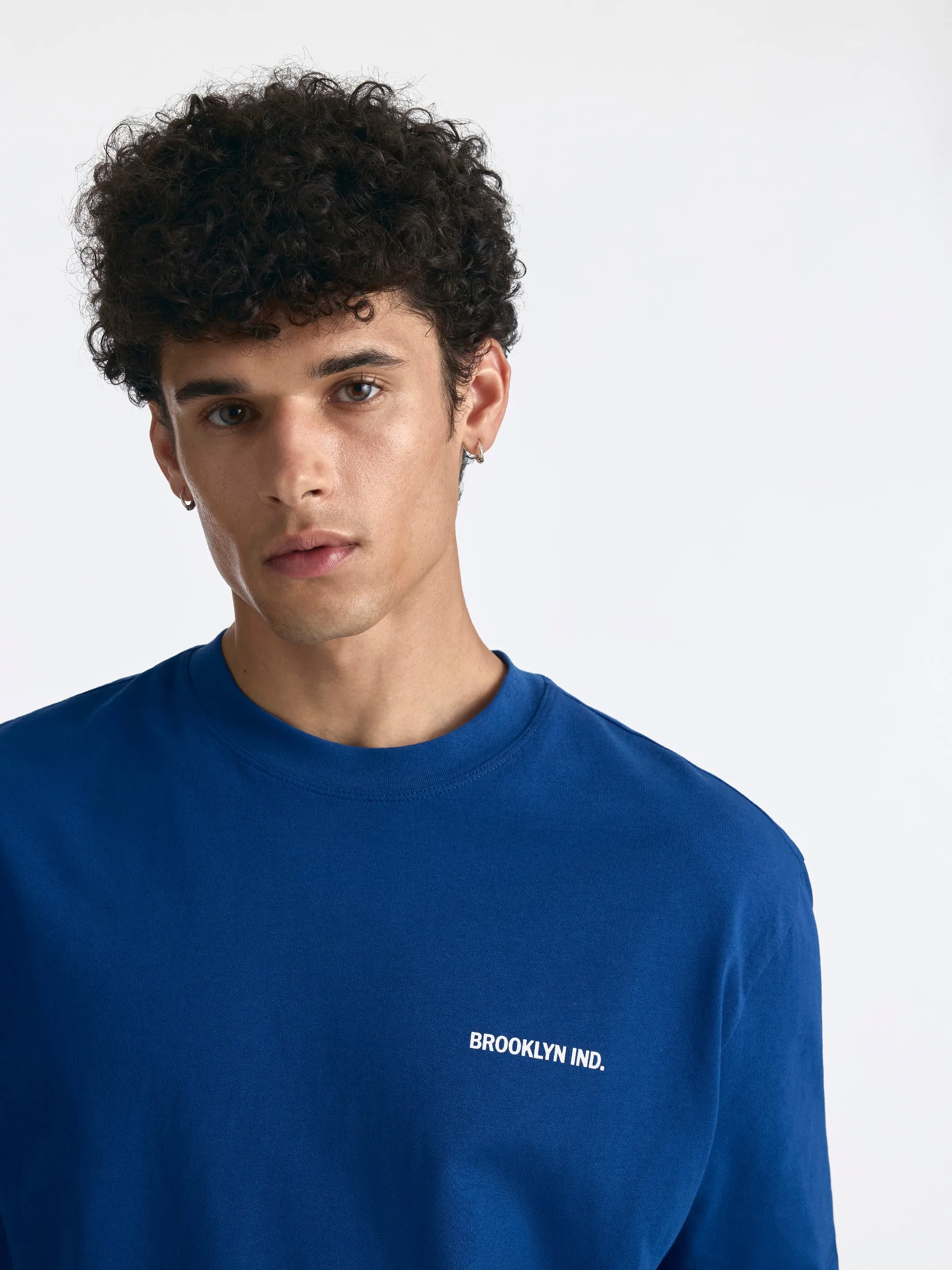 Men's Logo T-Shirt in Navy Peony sold by Brooklyn Industries product image thumbnail 3