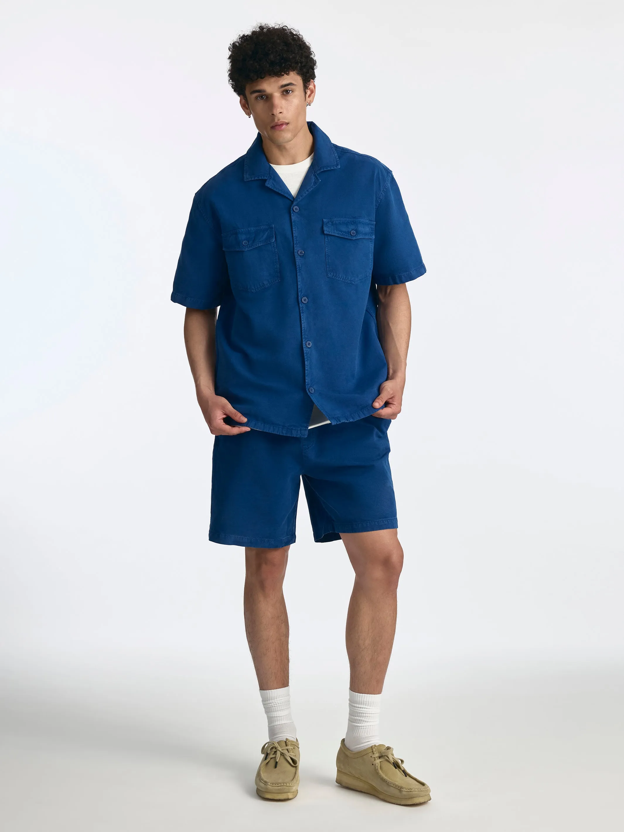 Men's Short Sleeve Shirt in Navy Peony sold by Brooklyn Industries product image thumbnail 5