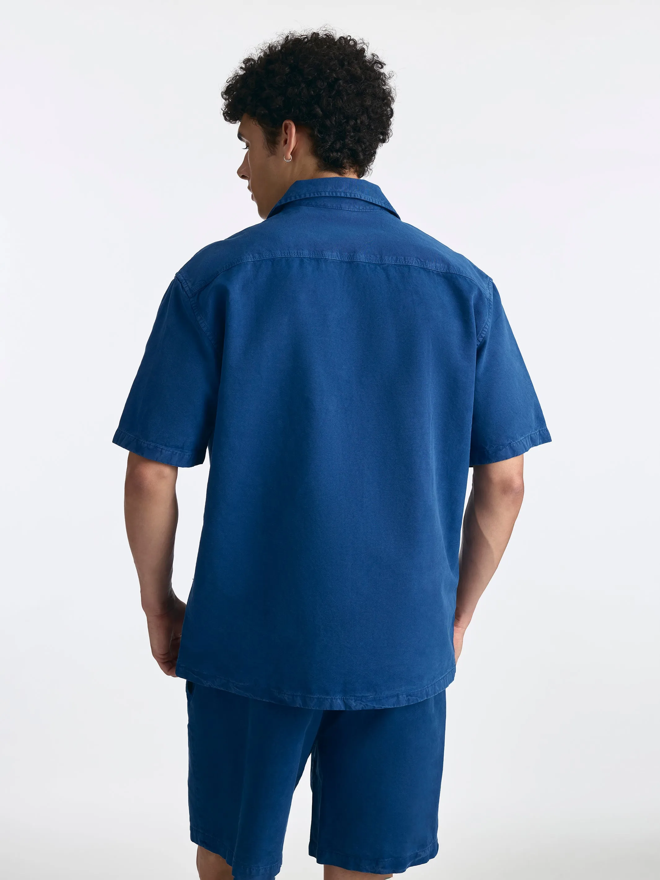 Men's Short Sleeve Shirt in Navy Peony sold by Brooklyn Industries product image thumbnail 2