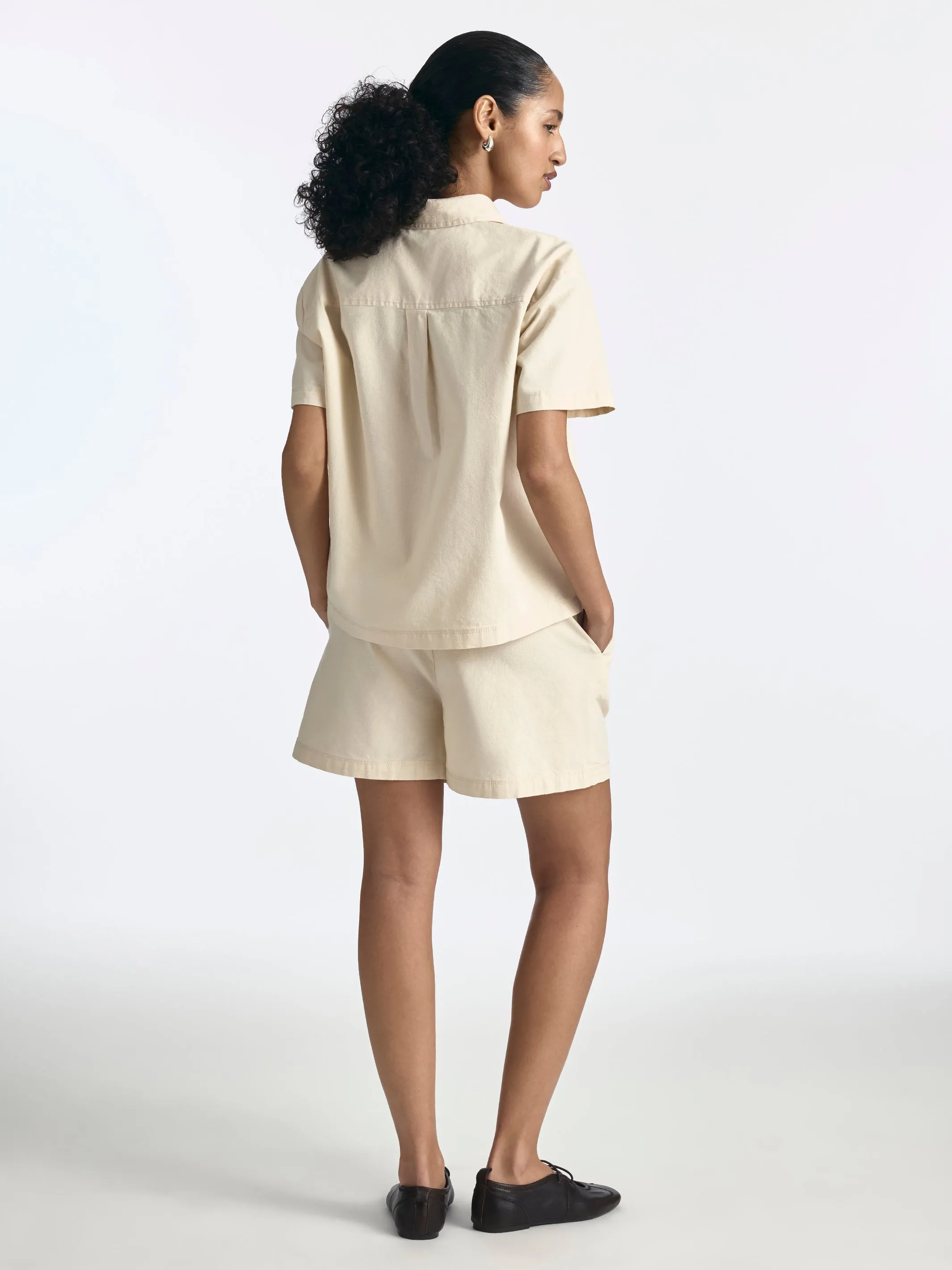 Women's Short Sleeve Shirt in Sandshell sold by Brooklyn Industries product image thumbnail 4